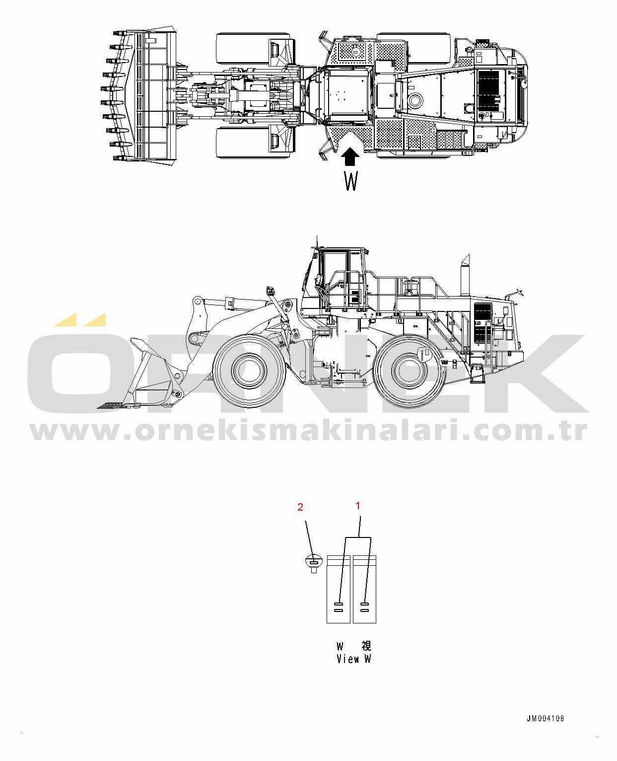 Komatsu WA600-6 S/N 60638-UP Decal (#60963-)