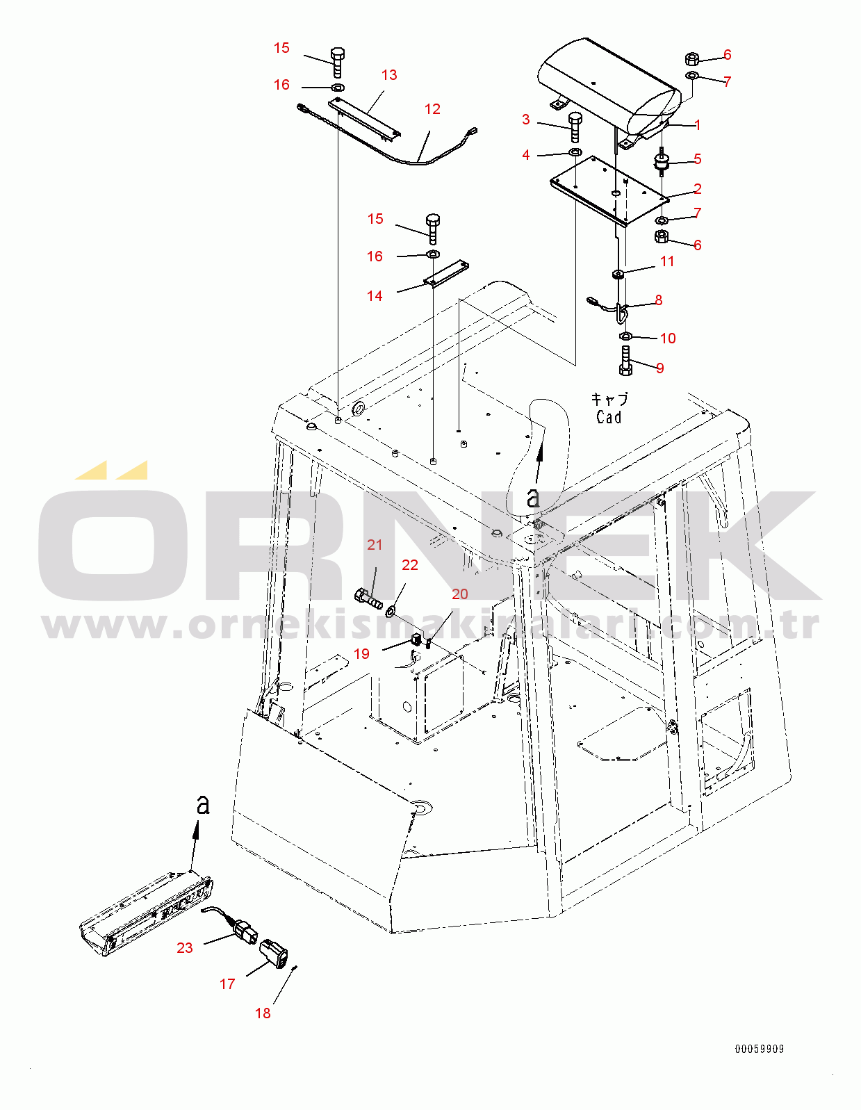 Komatsu WA600-6R S/N 65021-UP Warning Lamp (#65021-)