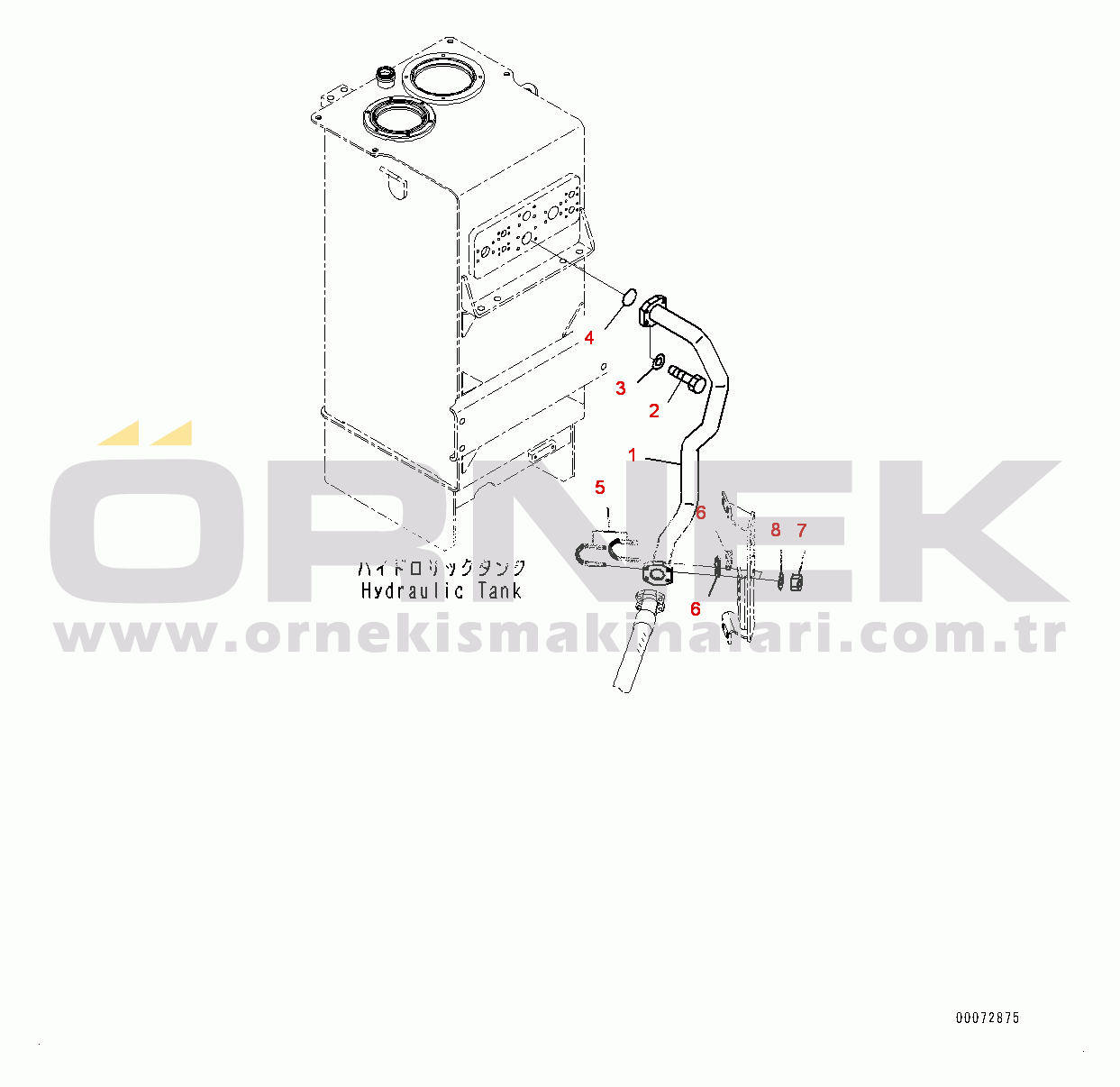 Komatsu WA600-6R S/N 65021-UP Hydraulic Piping, Suction Piping (2/2) (#65021-)