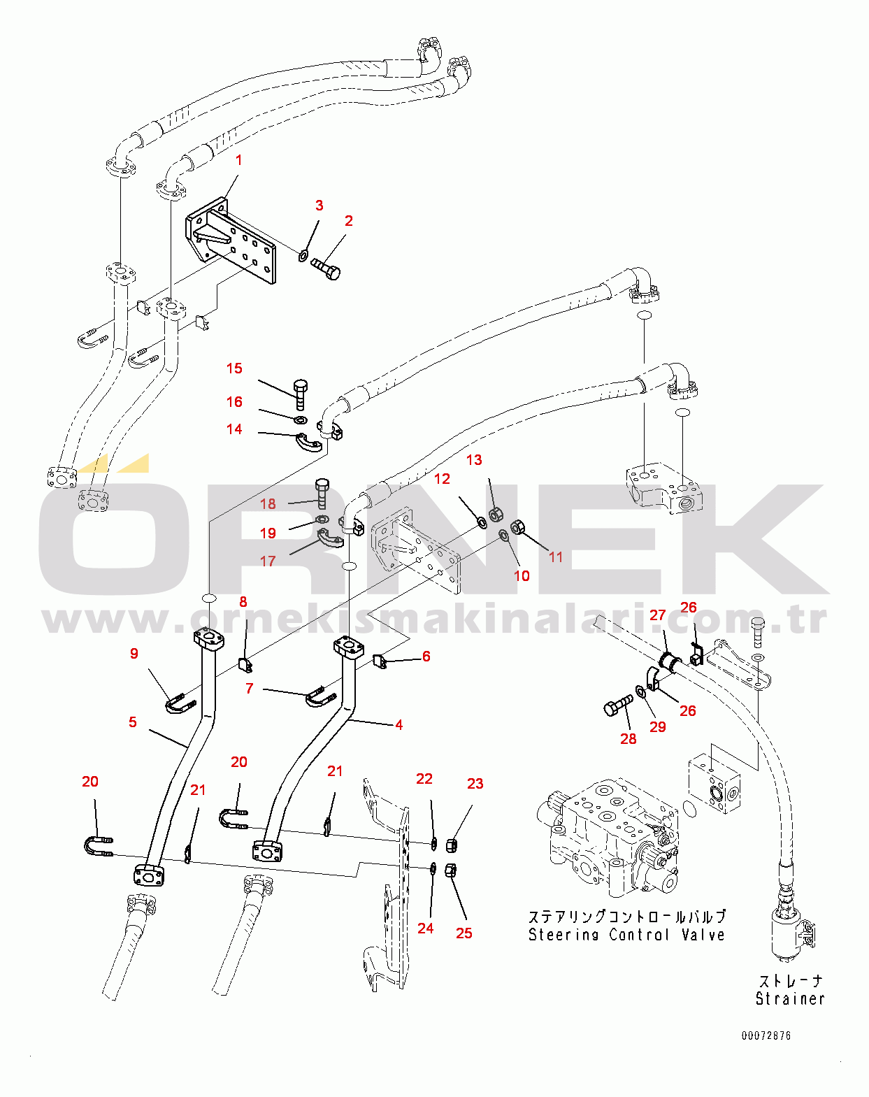Komatsu WA600-6R S/N 65021-UP Hydraulic Piping, Delivery Piping (#65021-)