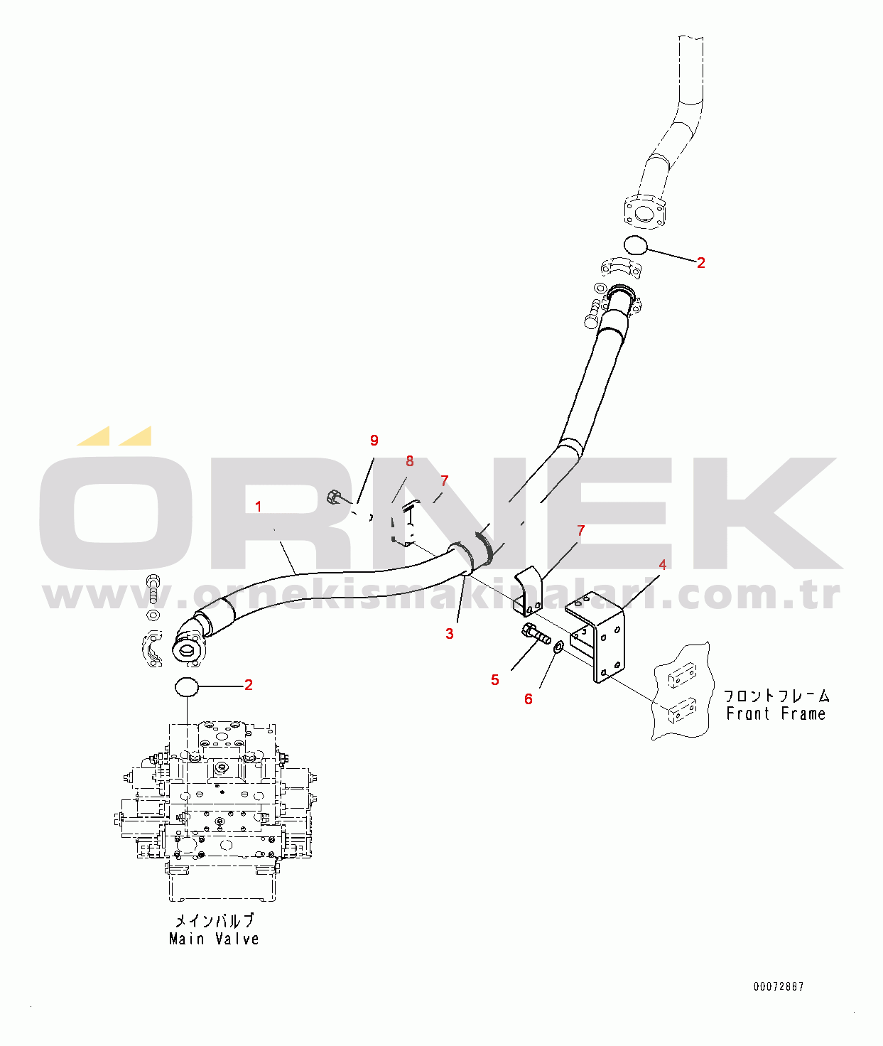 Komatsu WA600-6R S/N 65021-UP Hydraulic Piping, Drain Piping (#65021-)