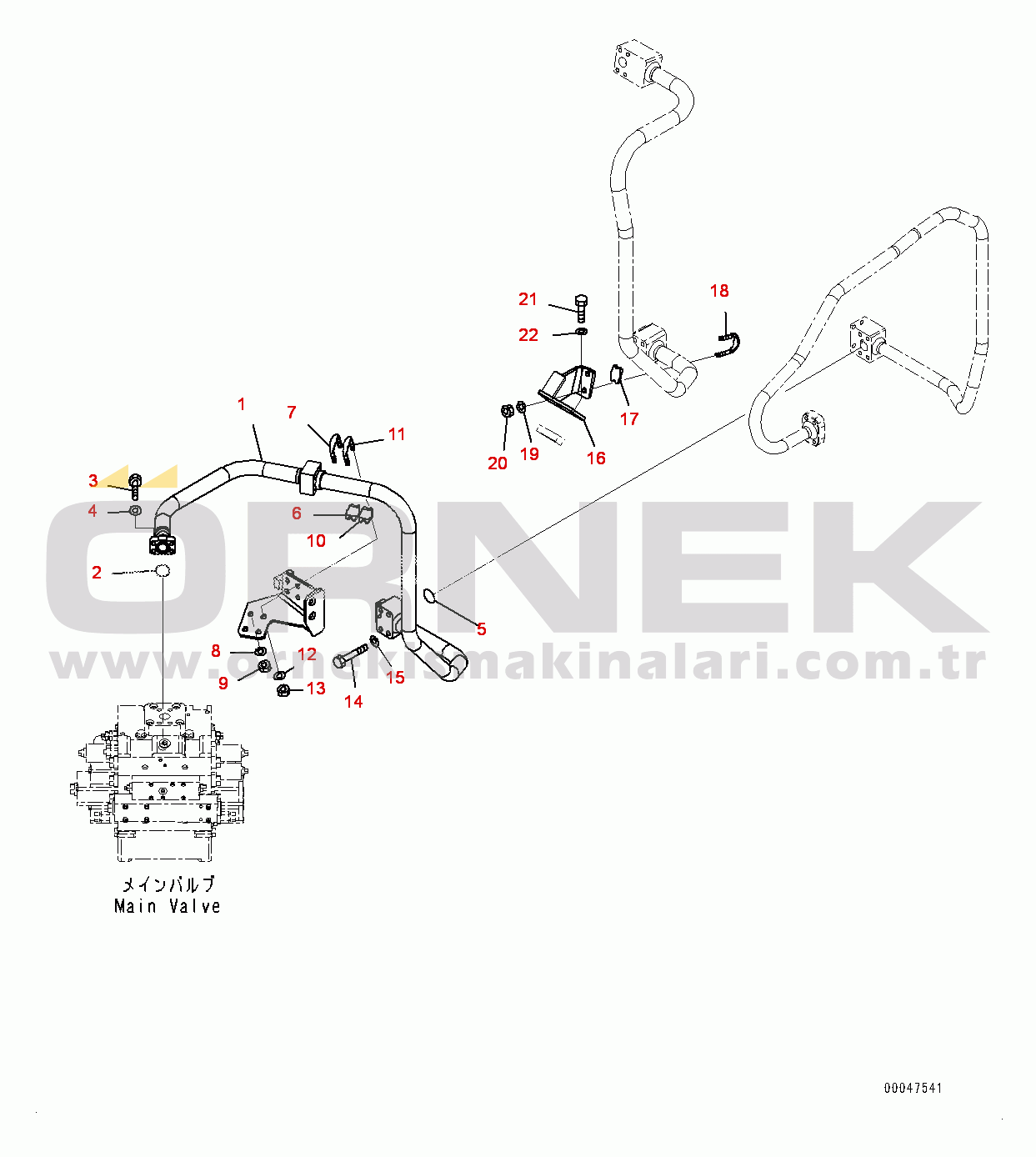 Komatsu WA600-6R S/N 65021-UP Hydraulic Piping, Lift Cylinder Piping (2/4) (#65021-)