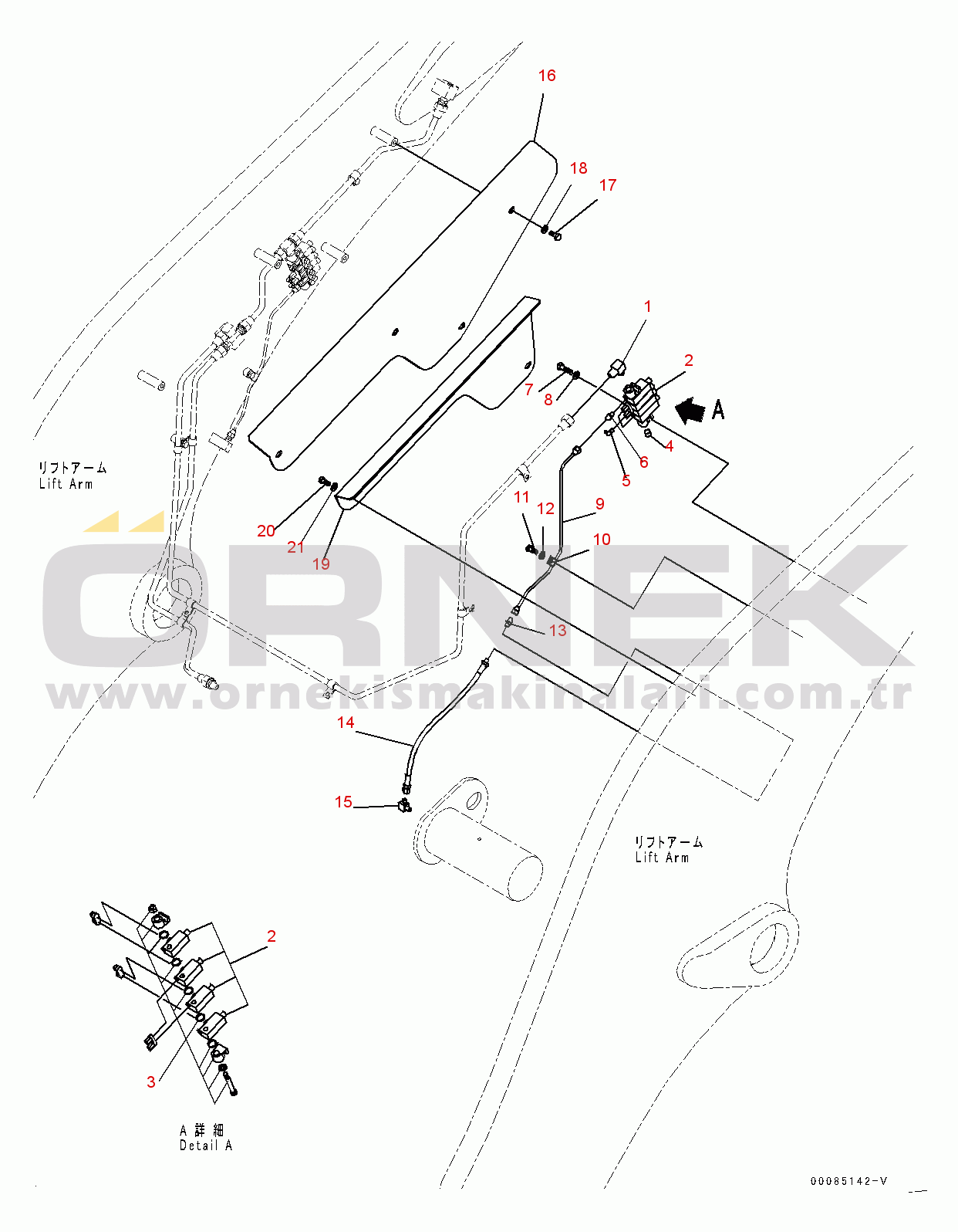 Komatsu WA600-6R S/N 65021-UP Lift Arm and Bell Crank, Boom Piping (2/2) (#65021-)