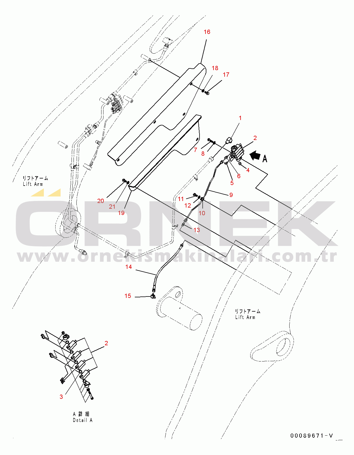 Komatsu WA600-6R S/N 65021-UP Lift Arm and Bell Crank, Boom Piping (2/2) (#65021-)