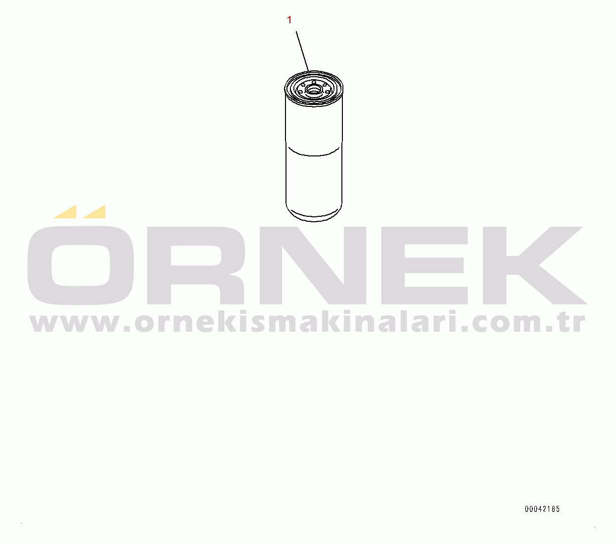Komatsu SAA6D170E-5AR S/N 610512-UP (For WA600-6R) Fuel Filter Cartridge, Service Only (#610512-612048)