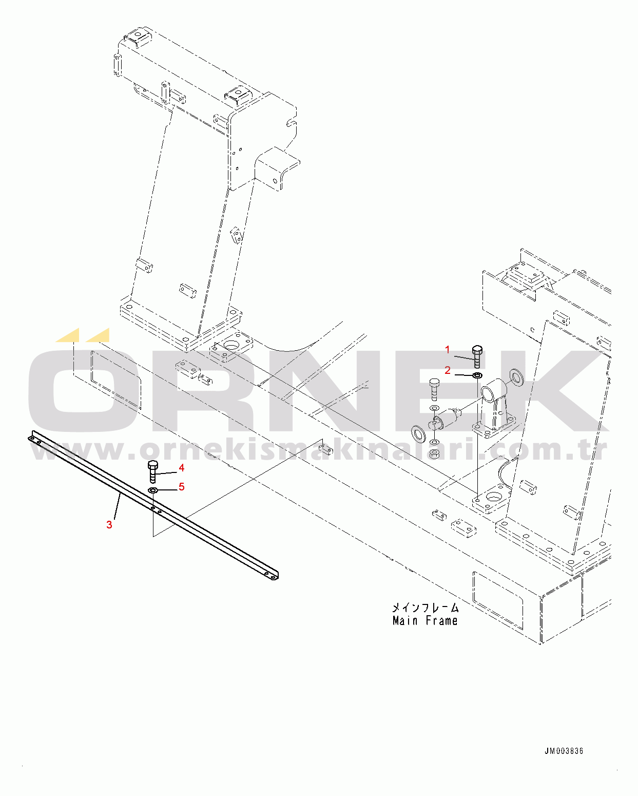 Komatsu HD405-7 S/N 7594-UP Radiator, Baffle (#7754-)