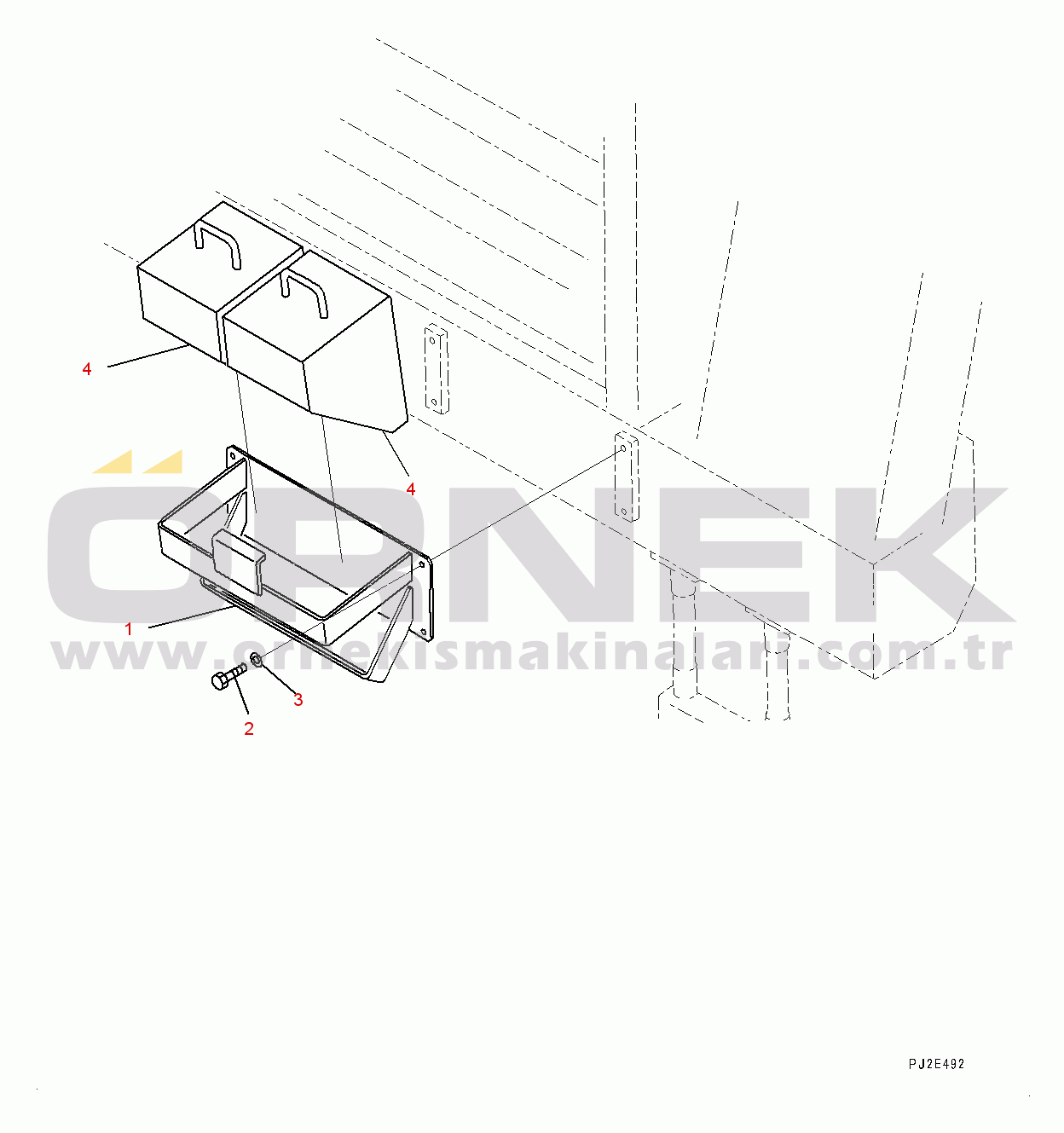 Komatsu HD405-7 S/N 7594-UP Tire Stopper (#7590-)
