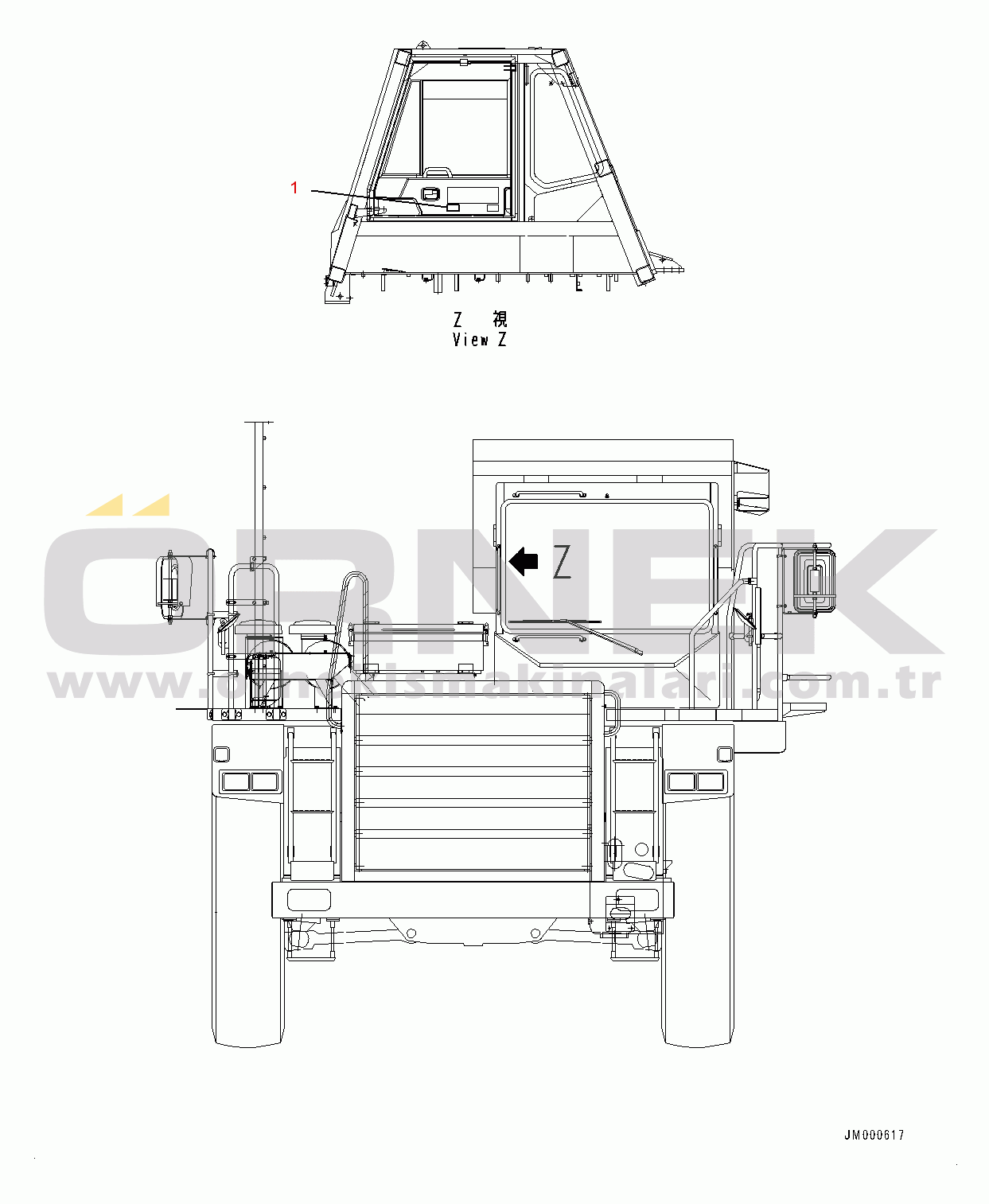 Komatsu HD405-7 S/N 7594-UP Caution Plates (#7590-)
