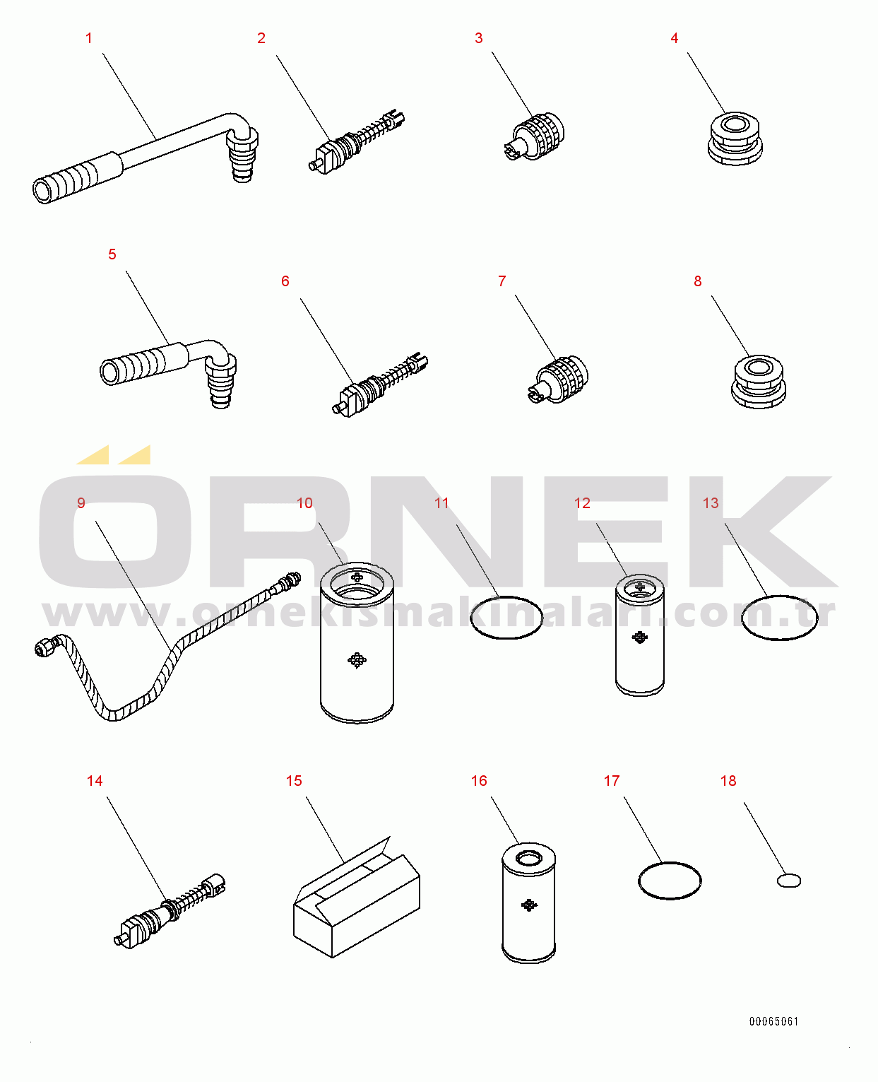 Komatsu HD405-7 S/N 7594-UP Spare Parts (#7590-)