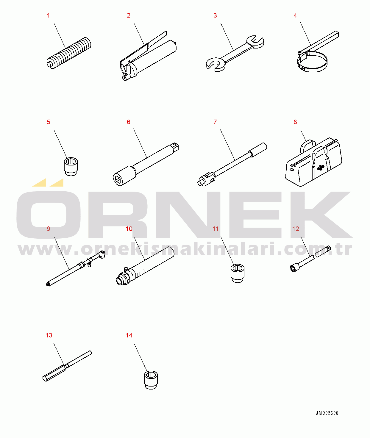 Komatsu HD405-7 S/N 7594-UP General Tool Set (#7695-)