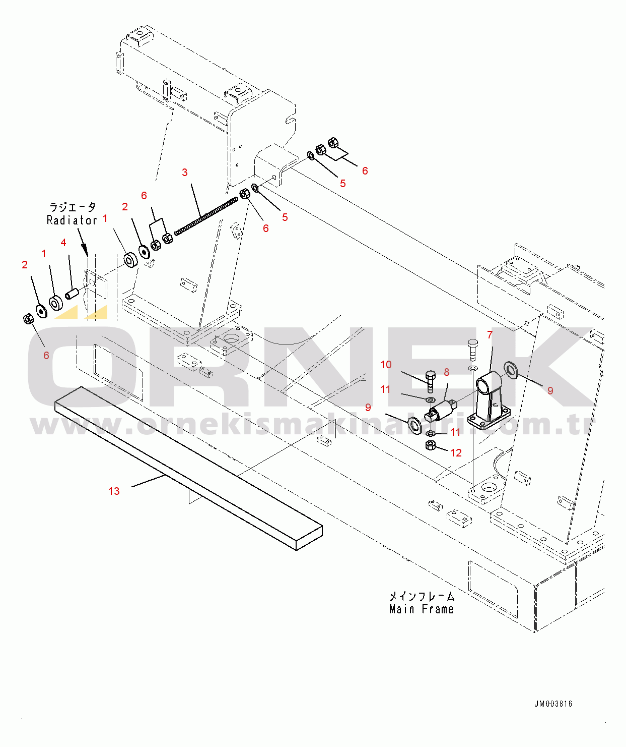 Komatsu HD405-7R S/N 11034-UP Radiator, Inner Parts (2/2) (#11067-)