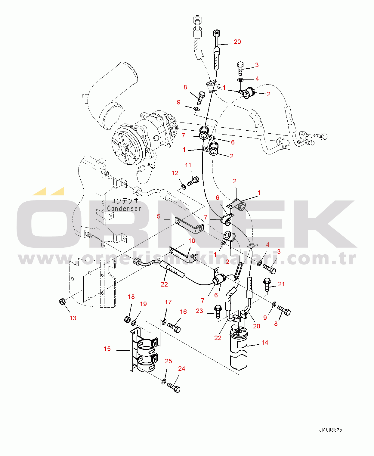 Komatsu HD405-7R S/N 11034-UP Radiator, Piping (2/2) (#11067-)