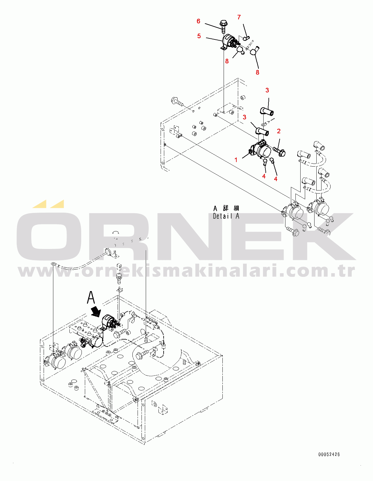 Komatsu HD405-7R S/N 11034-UP Engine Hood, Switch (#11034-)