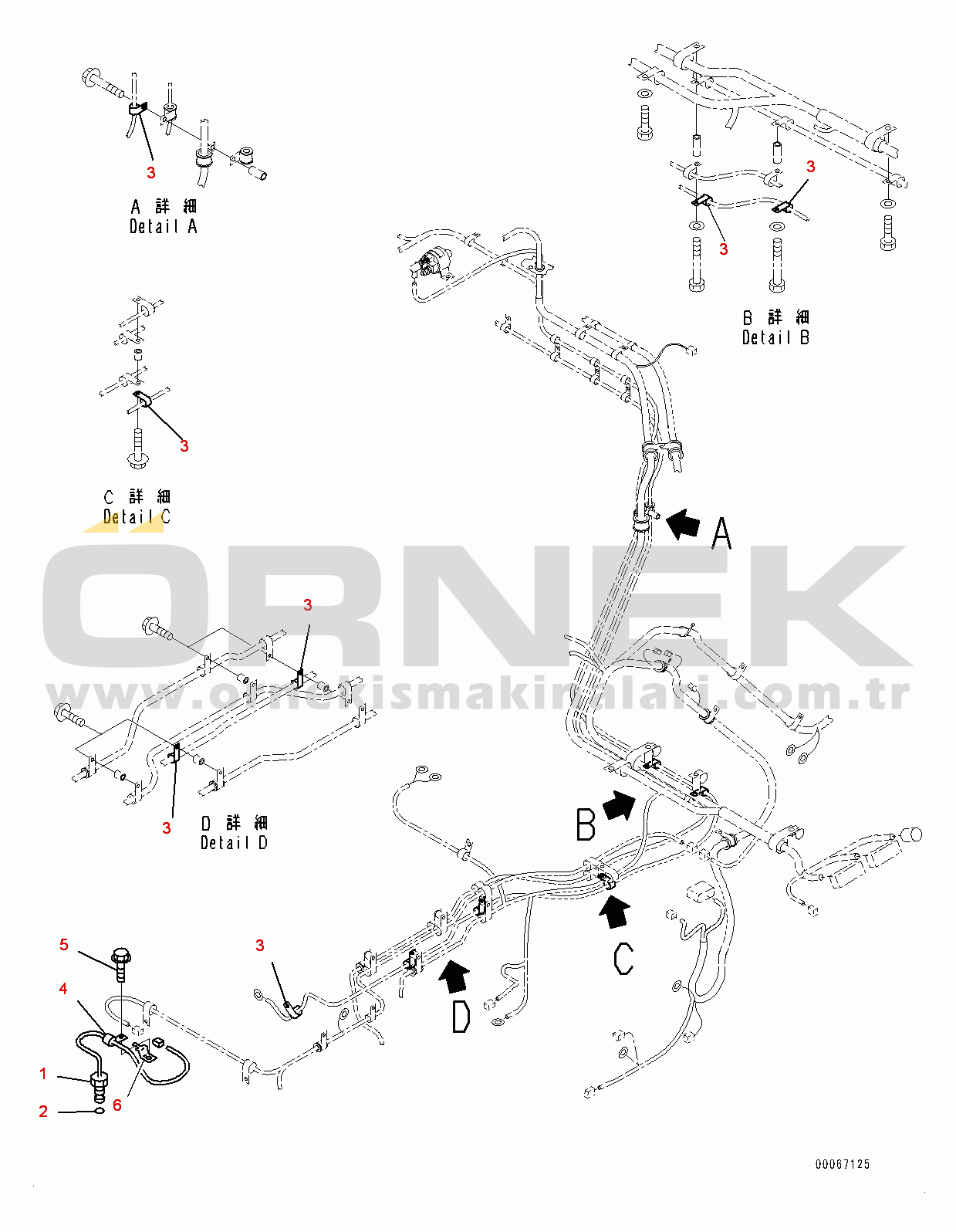 Komatsu HD605-7E0 S/N 10732-UP Radiator, Electric Parts (#10732-)