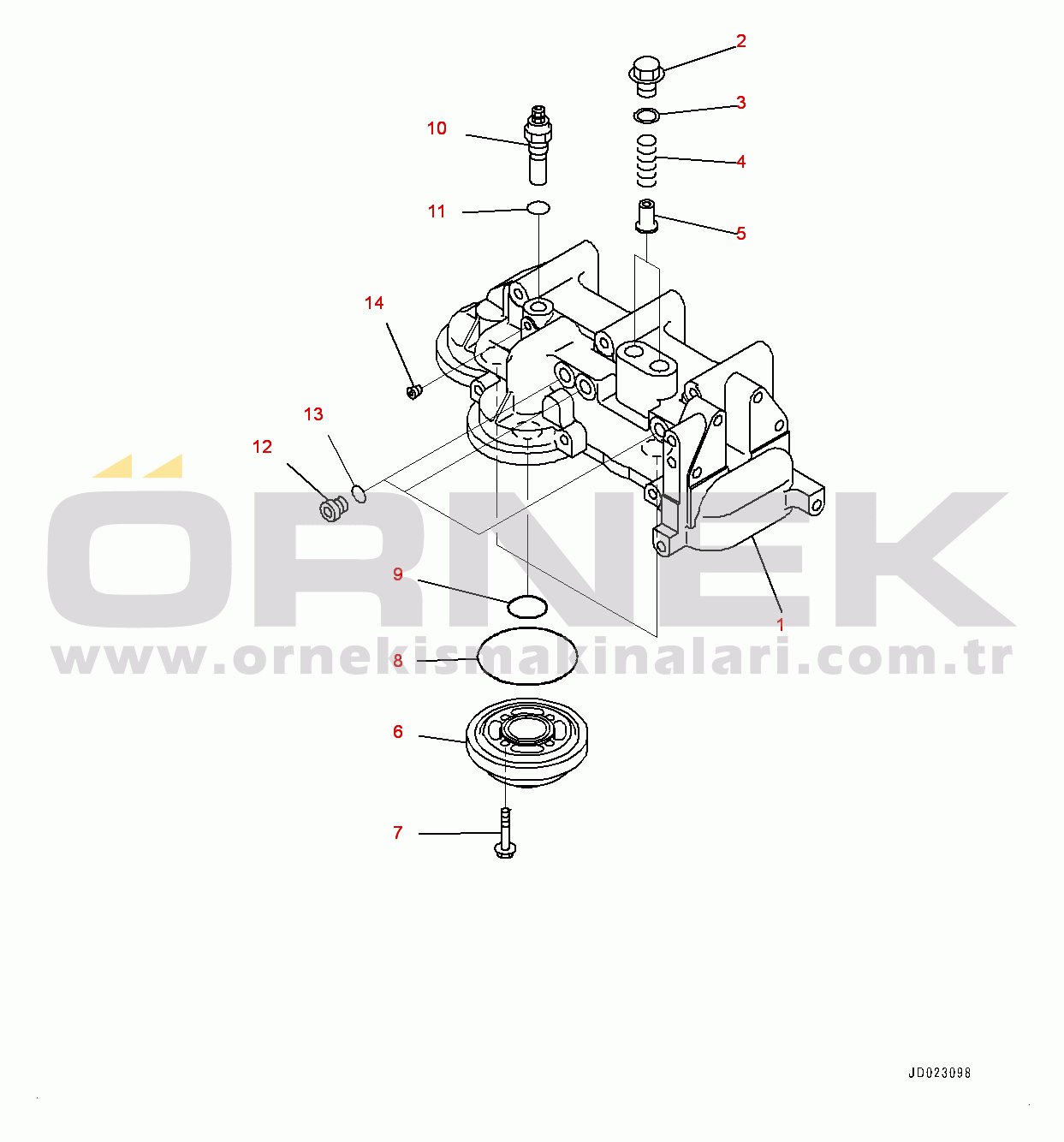 Komatsu HD605-7E0 S/N 10732-UP Engine Oil Filler, Oil Filler (#10732-10827)