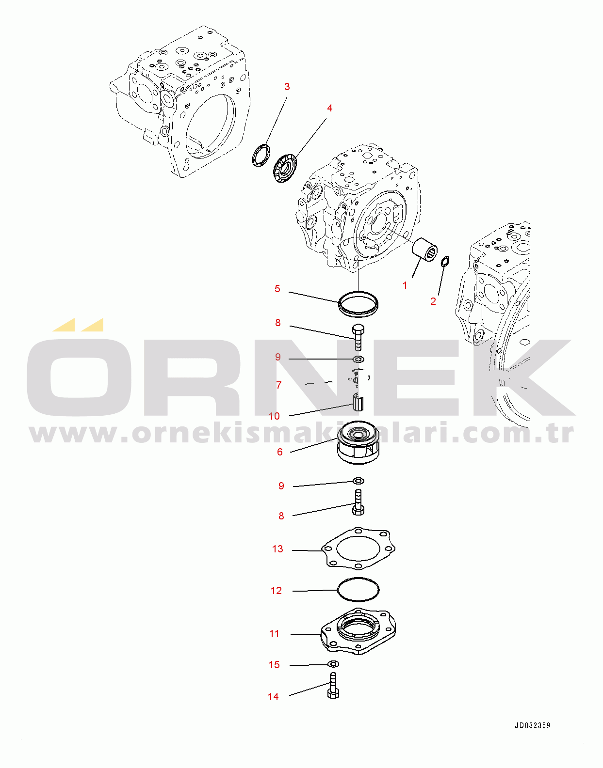 Komatsu BR580JG-1 S/N 1034-UP Main Pump, Inner Parts, Main Pump (10/12) (#1034-)