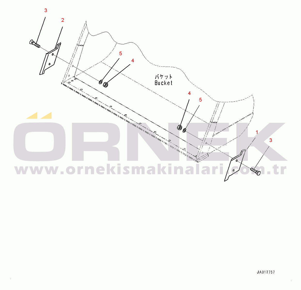 Komatsu WA470-6A S/N 90216-UP (For North America) Bucket Side Guard (#90216-)