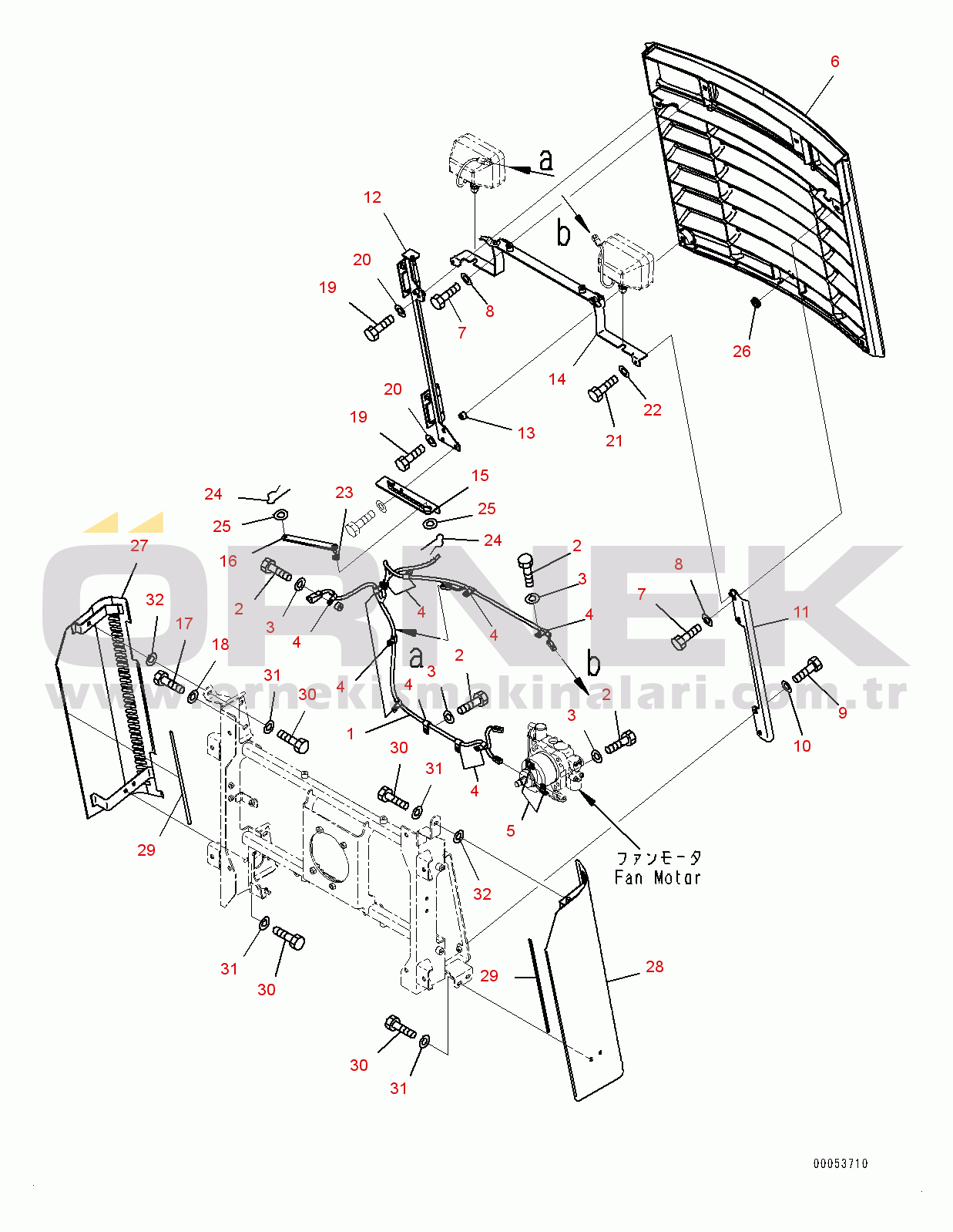 Komatsu WA470-6 S/N 90216-UP (For EU) Radiator, Grille (#90216-)