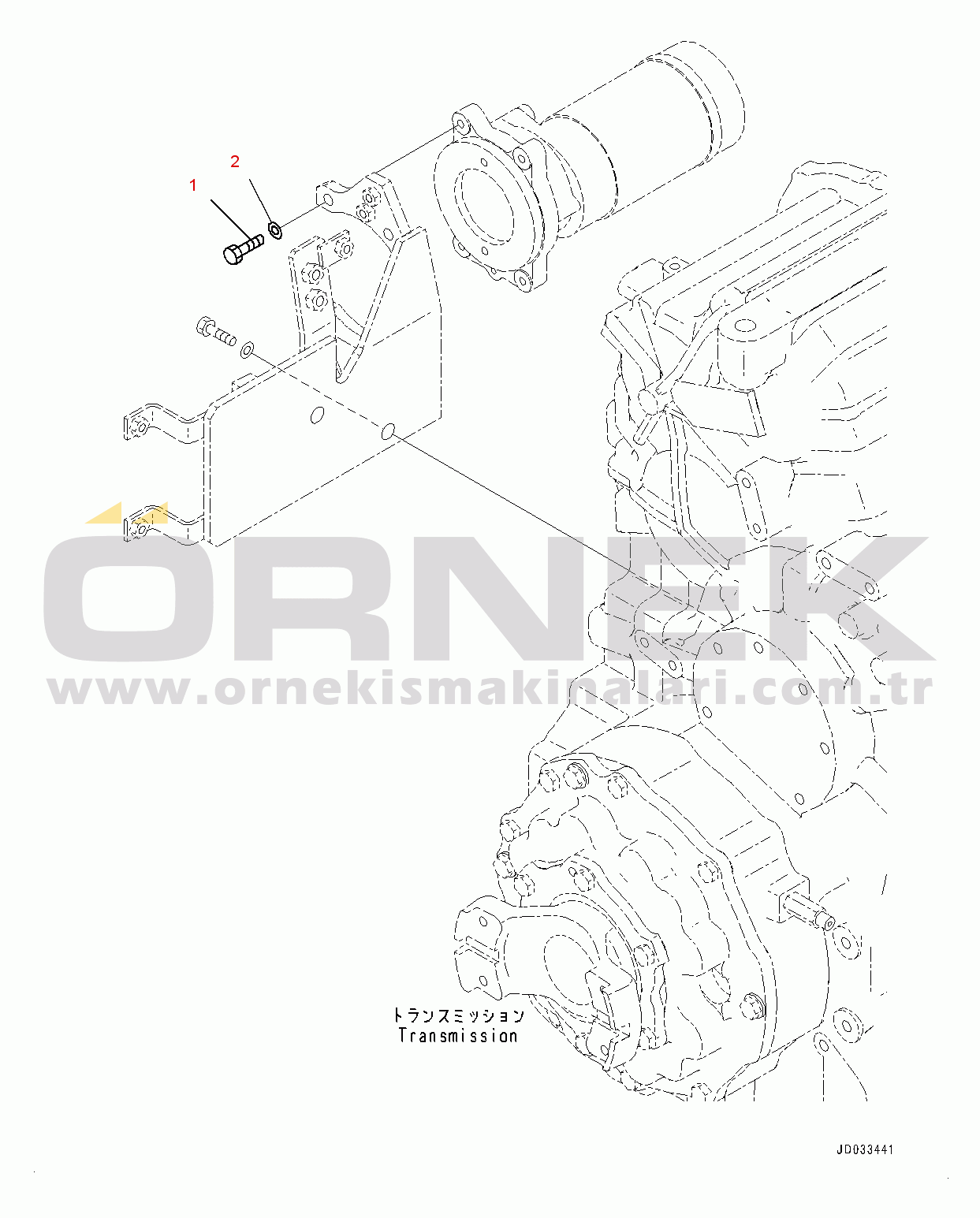Komatsu WA470-6 S/N 90216-UP (Avrupa İçin) Hydraulic Pump, Mounting (2/2) (#90216-)