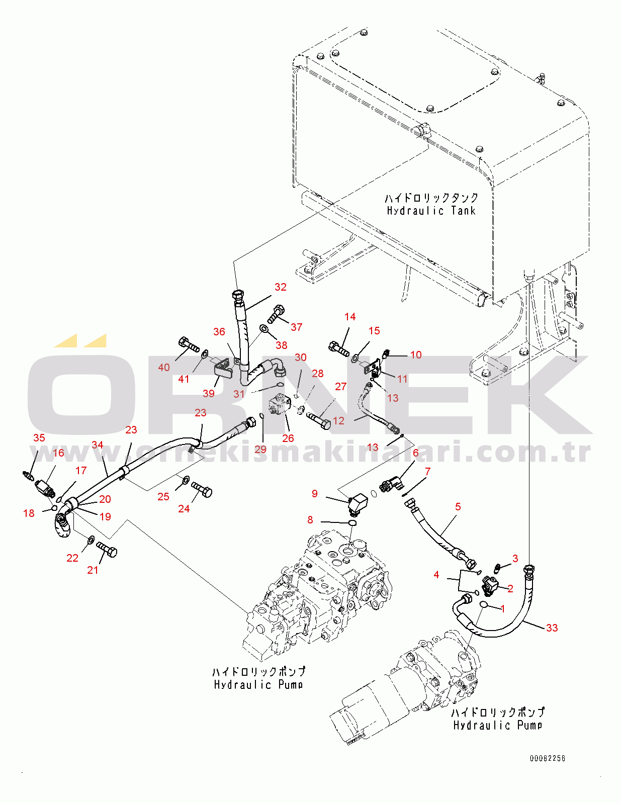 Komatsu WA470-6 S/N 90216-UP (Avrupa İçin) Hydraulic Pump, Drain Piping (#90216-)
