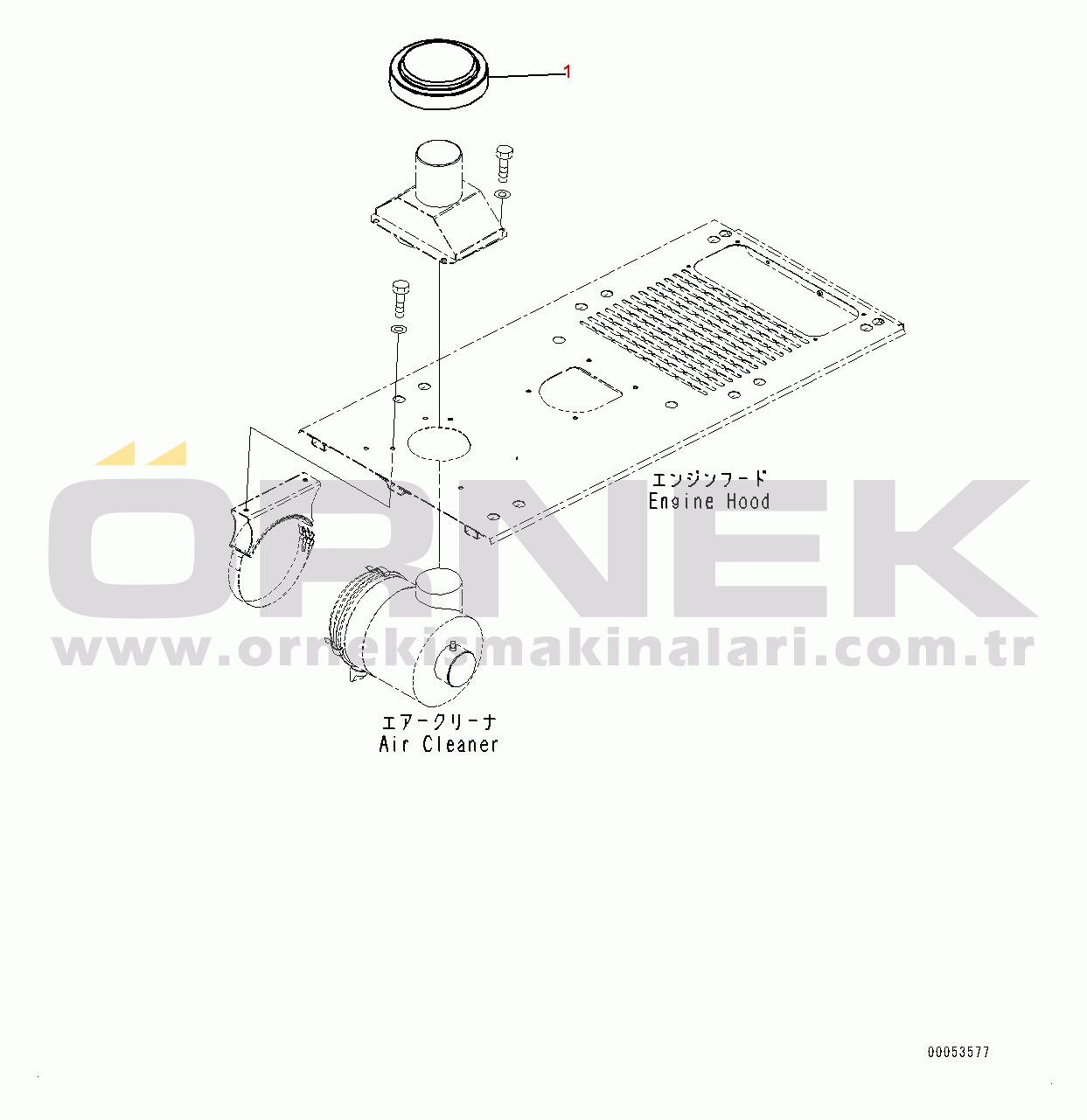 Komatsu WA480-6 S/N 90216-UP Hood, Air Cleaner Cap (#90216-)