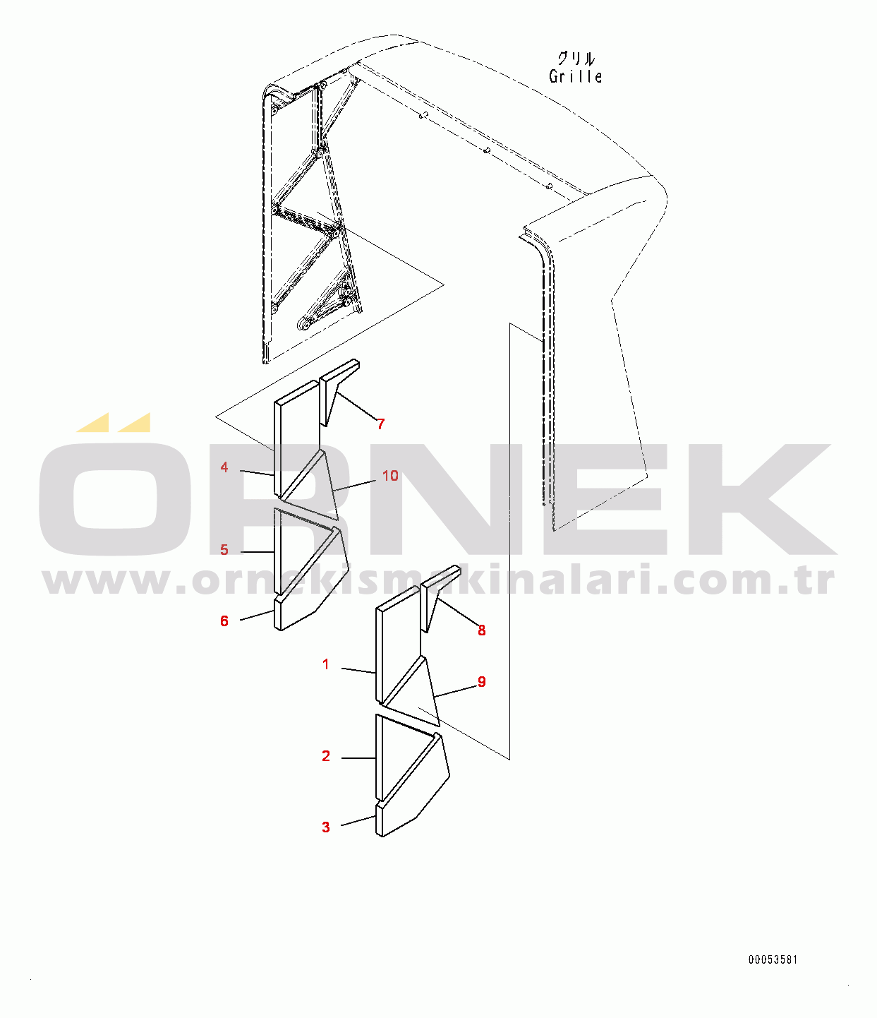 Komatsu WA480-6 S/N 90216-UP Hood, Sheet (4/4) (#90216-)