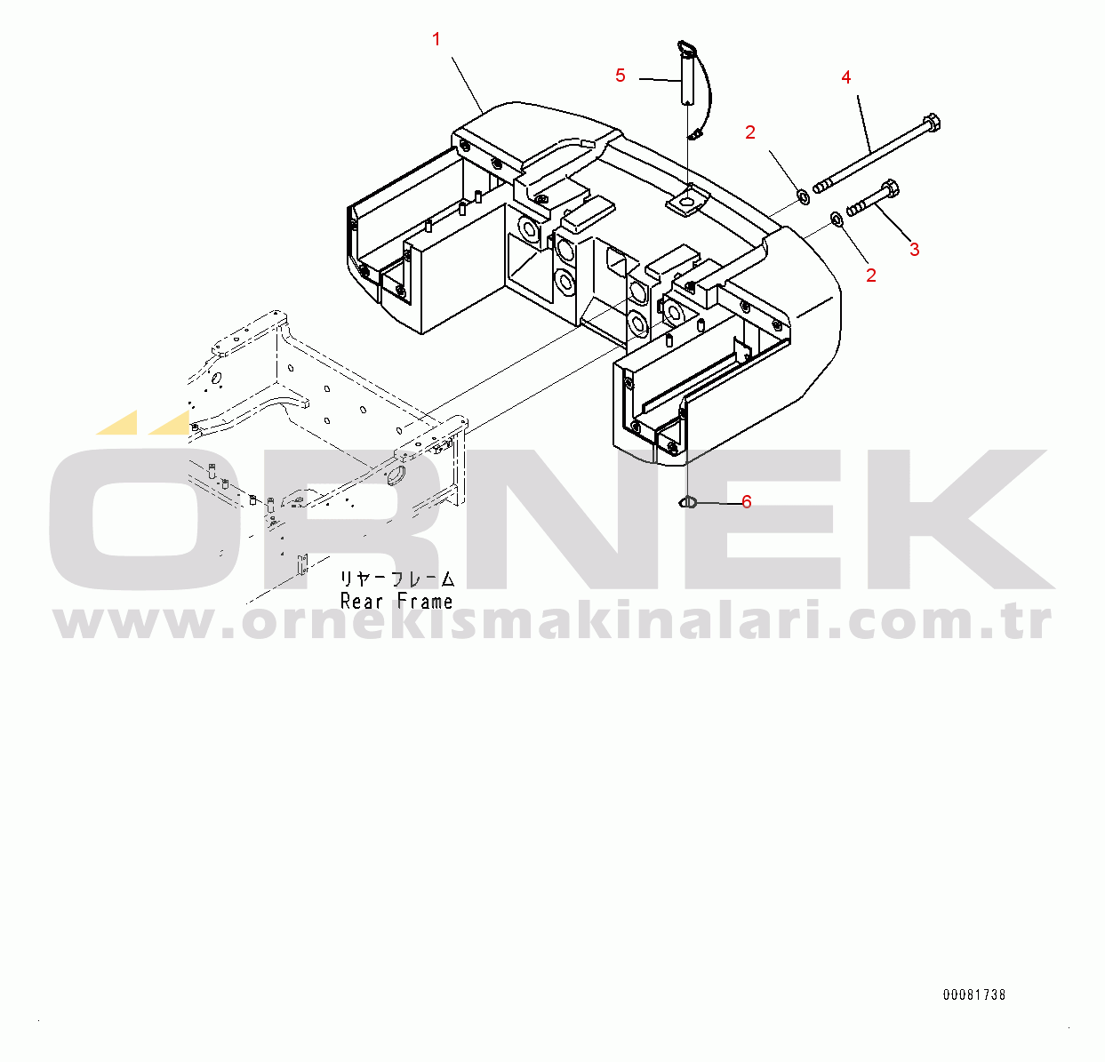 Komatsu WA480-6 S/N 90216-UP Counterweight (#90216-)