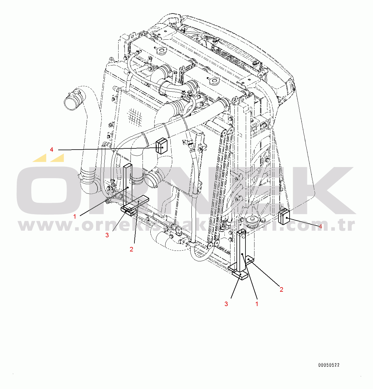 Komatsu WA480-6 S/N 90216-UP (For EU) Radiator, Sheet (#90216-)