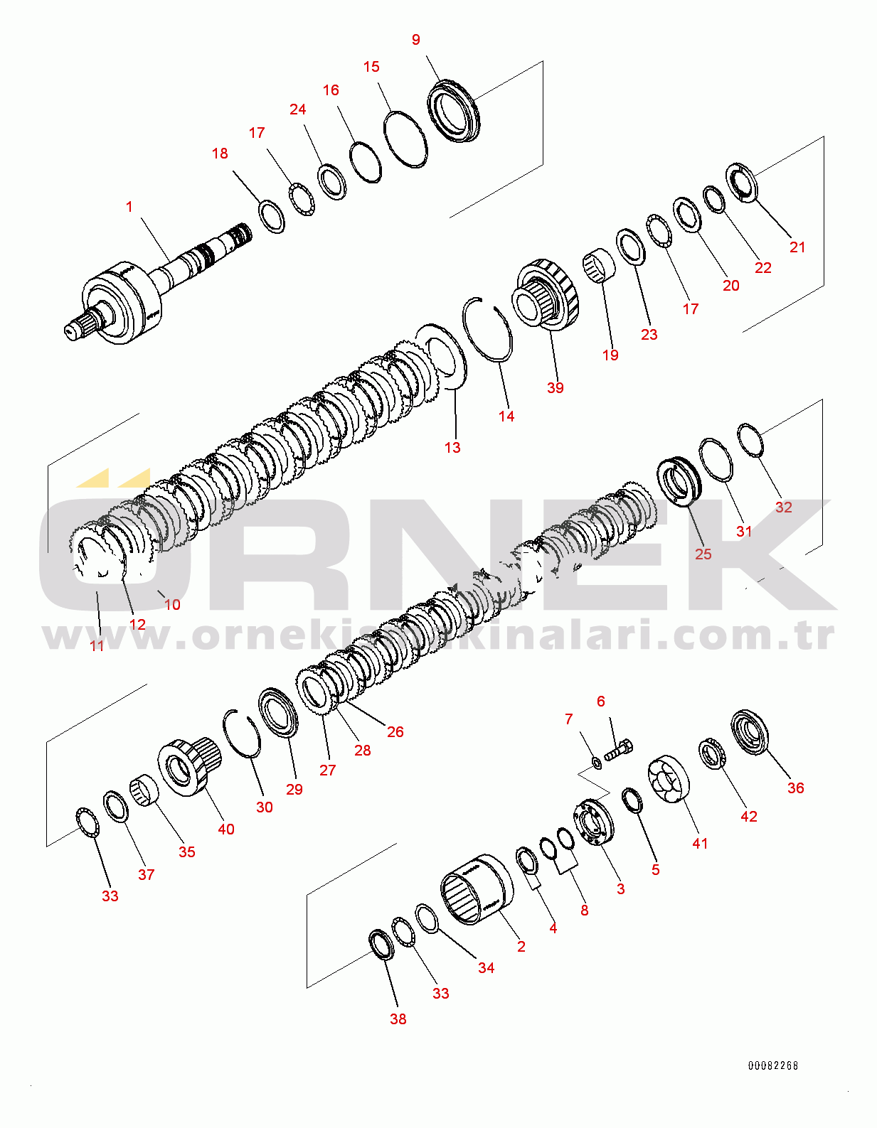 Komatsu WA480-6 S/N 90216-UP (Avrupa İçin) Torque Converter and Transmission, 3rd and 4th Housing (#90216-)