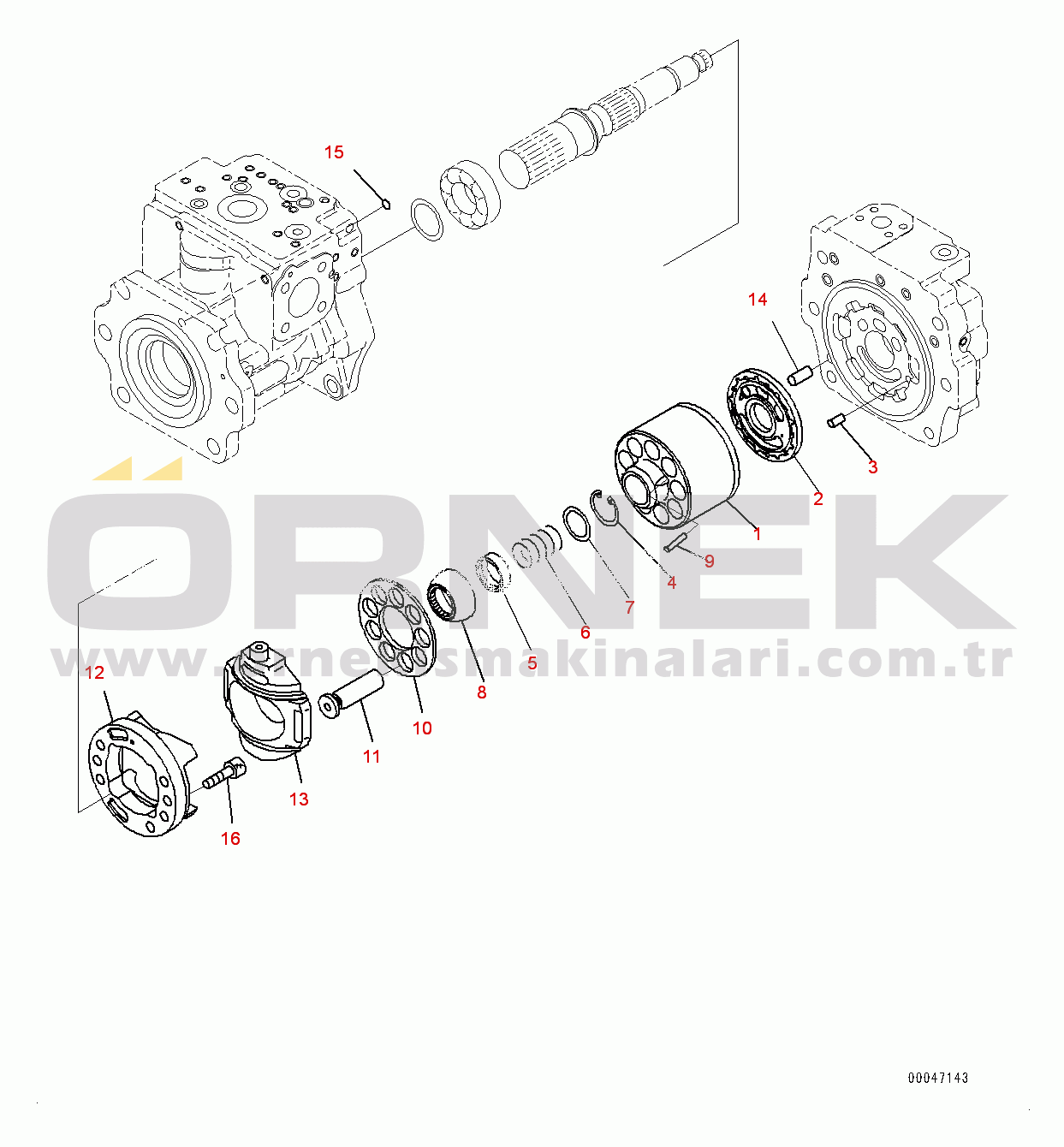 Komatsu WA480-6 S/N 90216-UP (For EU) Hydraulic Pump, Loader Pump (2/6) (#90216-)