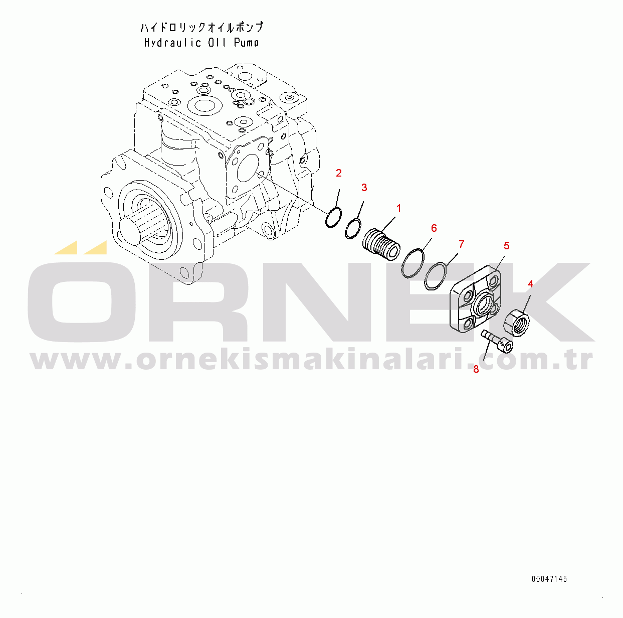 Komatsu WA480-6 S/N 90216-UP (For EU) Hydraulic Pump, Loader Pump (4/6) (#90216-)