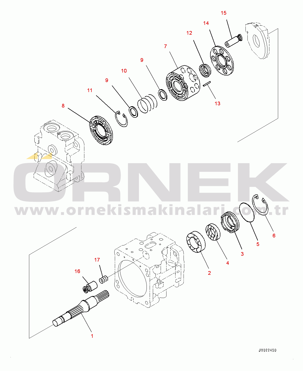 Komatsu WA480-6 S/N 90216-UP (For EU) Hydraulic Pump, Fan Pump (2/7) (#91095-)