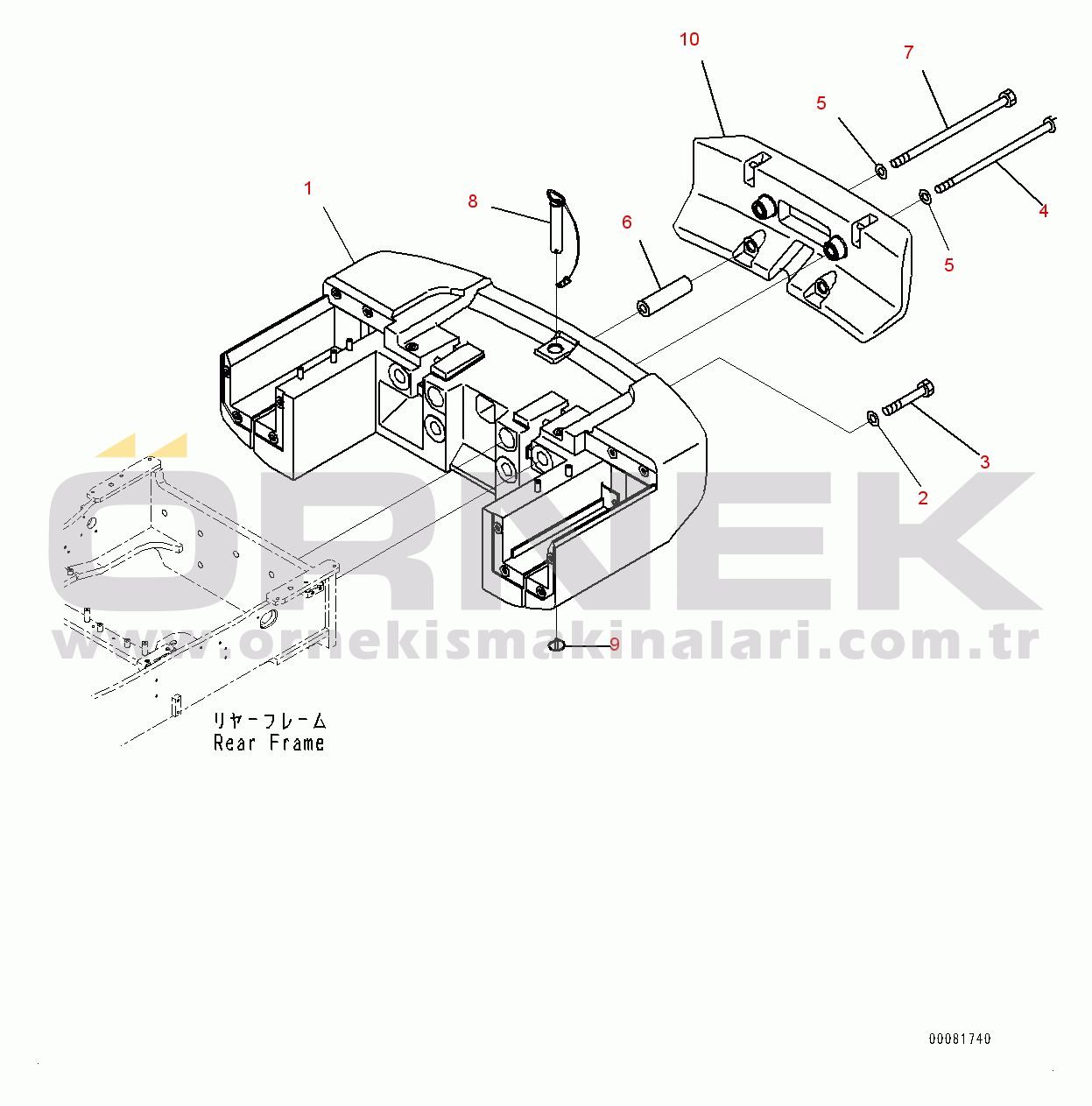 Komatsu WA480-6 S/N 90216-UP (For EU) Counterweight (#90216-)