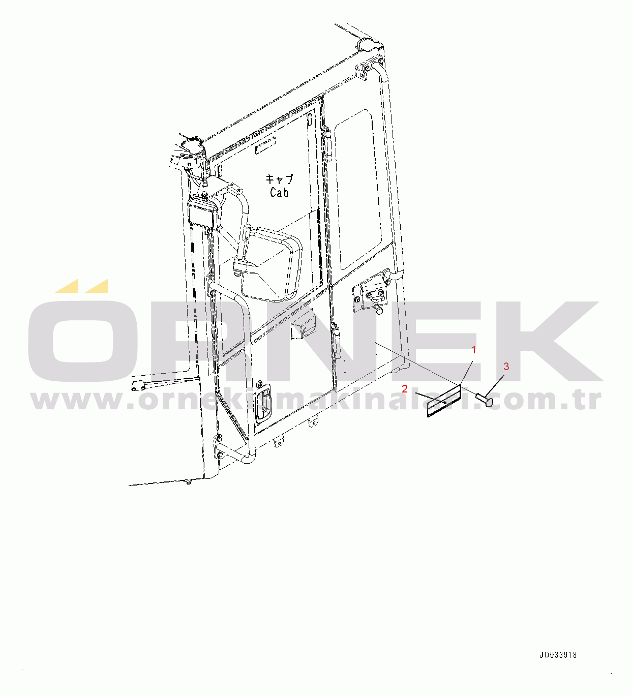Komatsu WA480-6 S/N 90216-UP (For EU) ROPS Plate (#90216-)