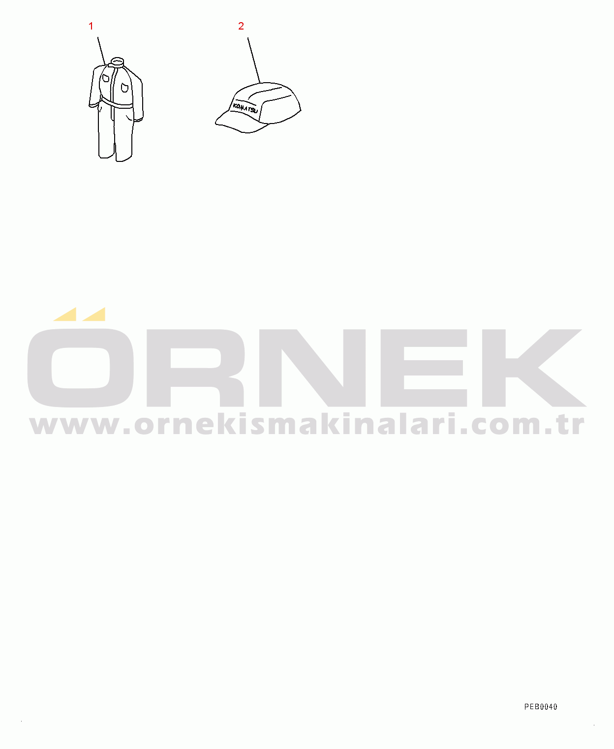 Komatsu PC800-8E0 S/N 65001-UP Cap and Overall (#65001-)
