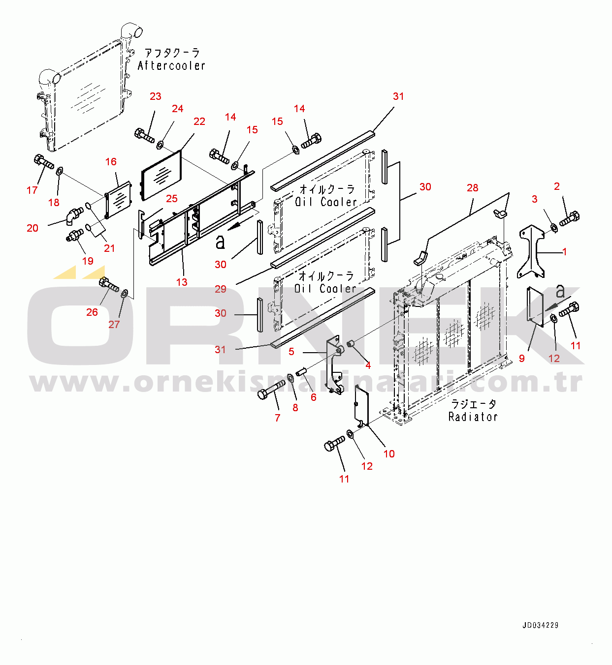 Komatsu PC850-8E0 S/N 65001-UP Cooling System, Bracket (#65001-)