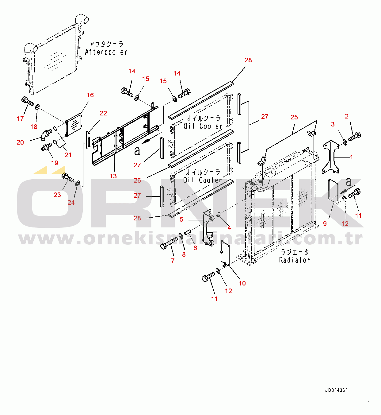 Komatsu PC850-8E0 S/N 65001-UP Cooling System, Bracket (#65001-)