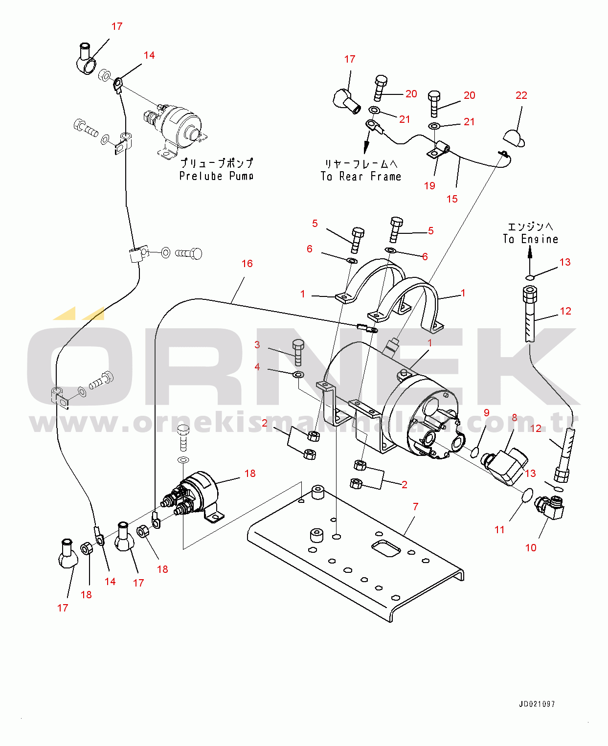 Komatsu WA900-3E0 S/N 60078-UP Engine Related Parts, Pump (#60078-)