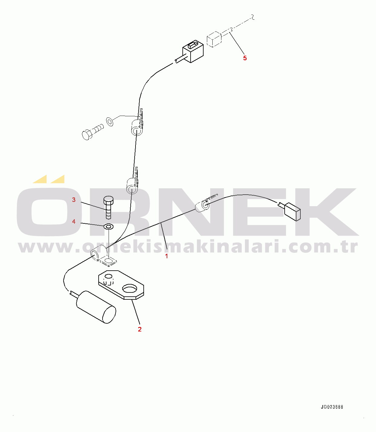 Komatsu WA900-3E0 S/N 60078-UP Torque Converter and Transmission, Wiring Harness (#60078-)