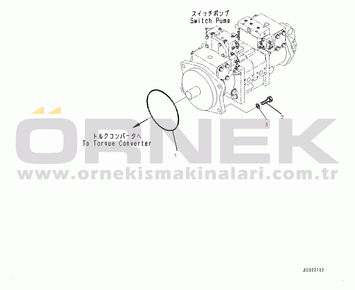 Komatsu WA900-3E0 S/N 60078-UP Torque Converter and Transmission, Mounting (5/7) (#60078-)