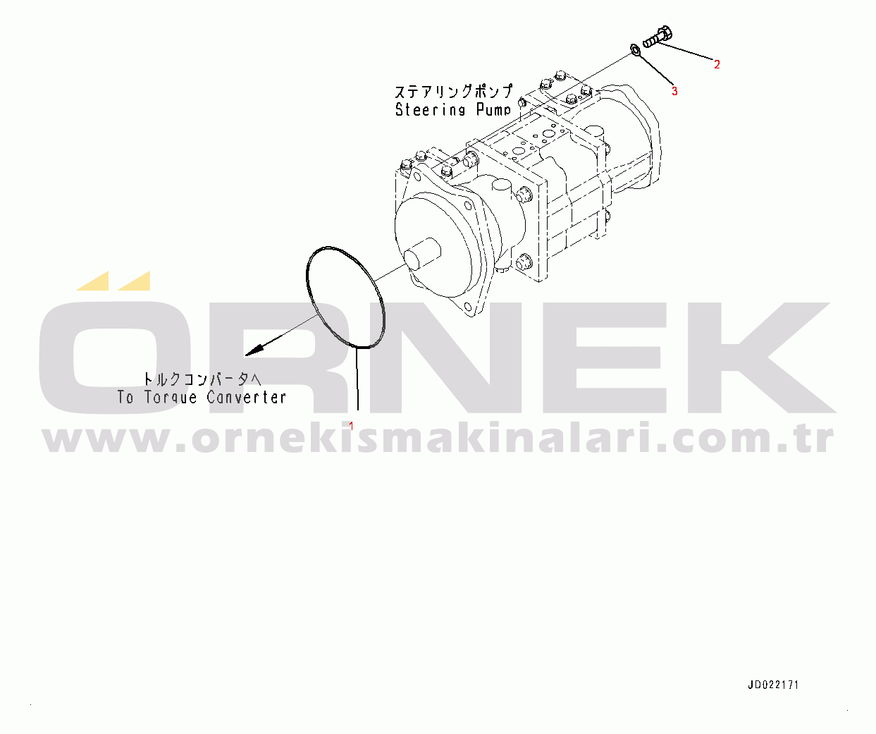 Komatsu WA900-3E0 S/N 60078-UP Torque Converter and Transmission, Mounting (6/7) (#60078-)