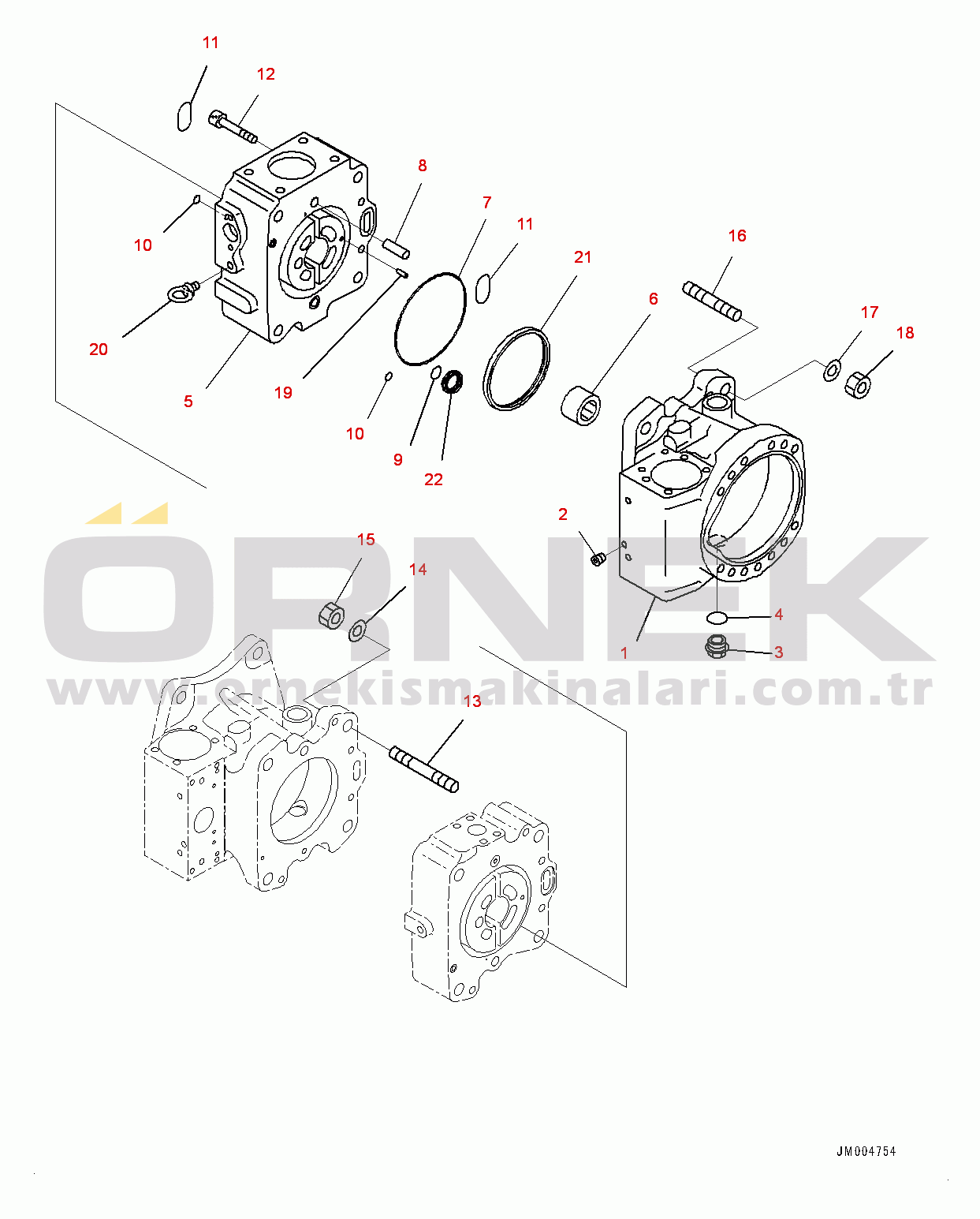 Komatsu WA900-3E0 S/N 60078-UP Torque Converter and Transmission, Inner Parts, Loader Pump (4/16) (#60078-)