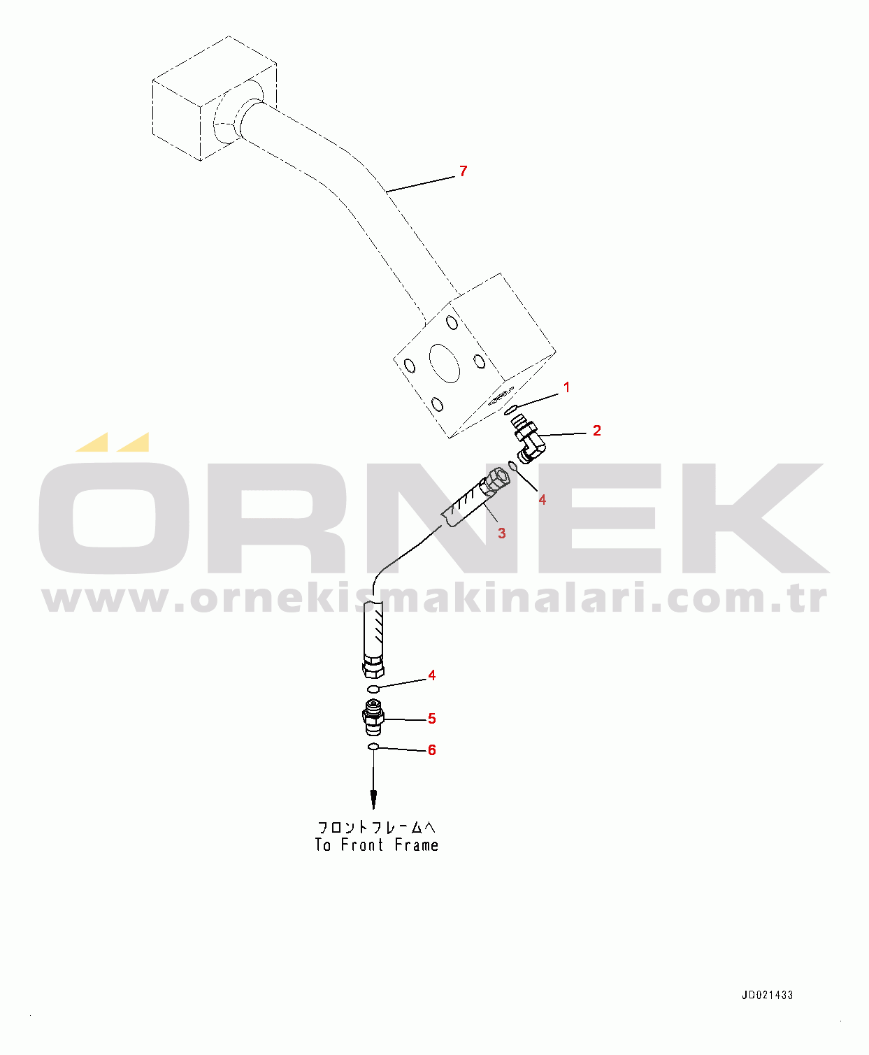 Komatsu WA900-3E0 S/N 60078-UP Hydraulic Piping, Sensor Related Parts (#60078-)