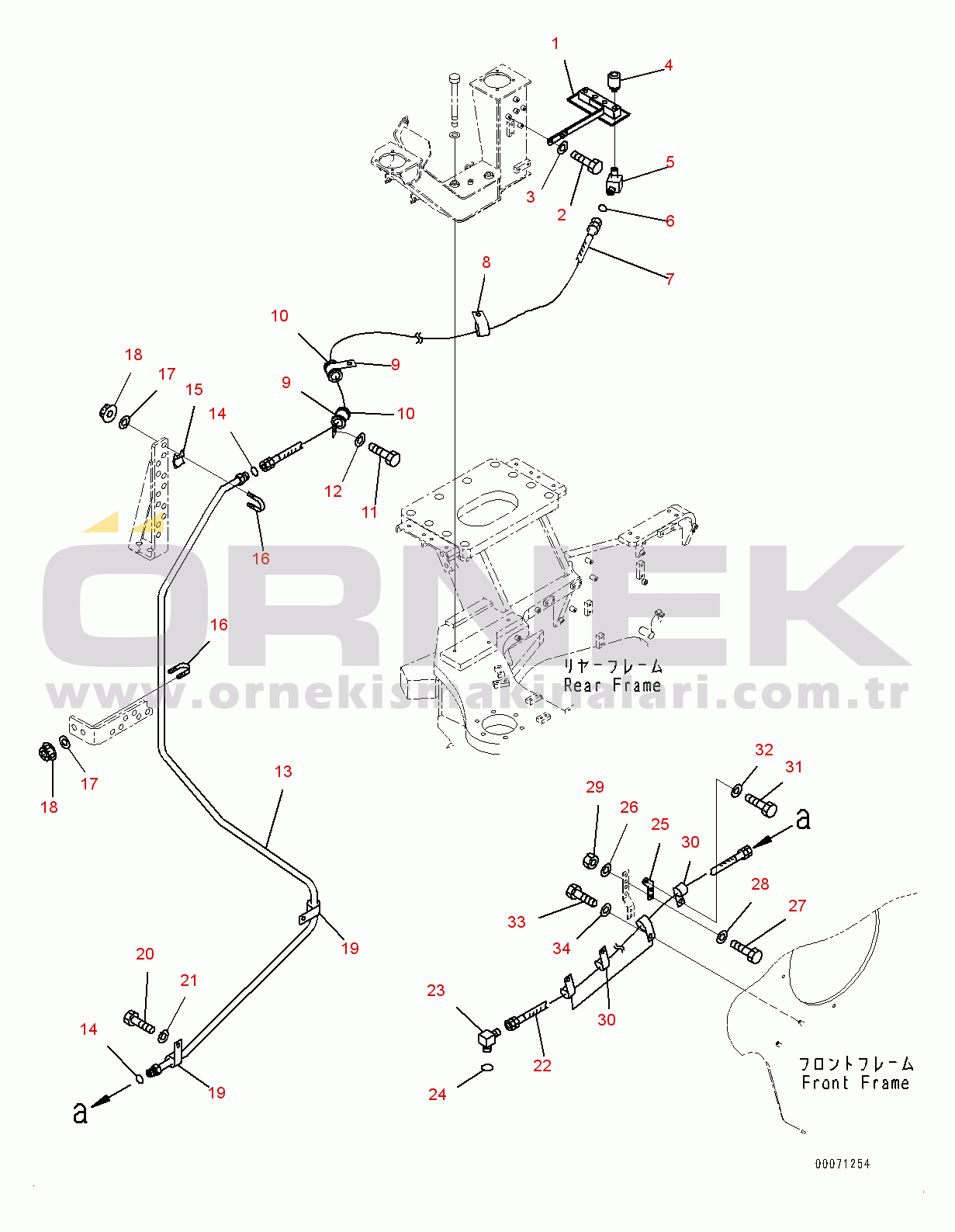 Komatsu WA900-3E0 S/N 60078-UP Centralized Breather, Front Axle Piping (#60078-)