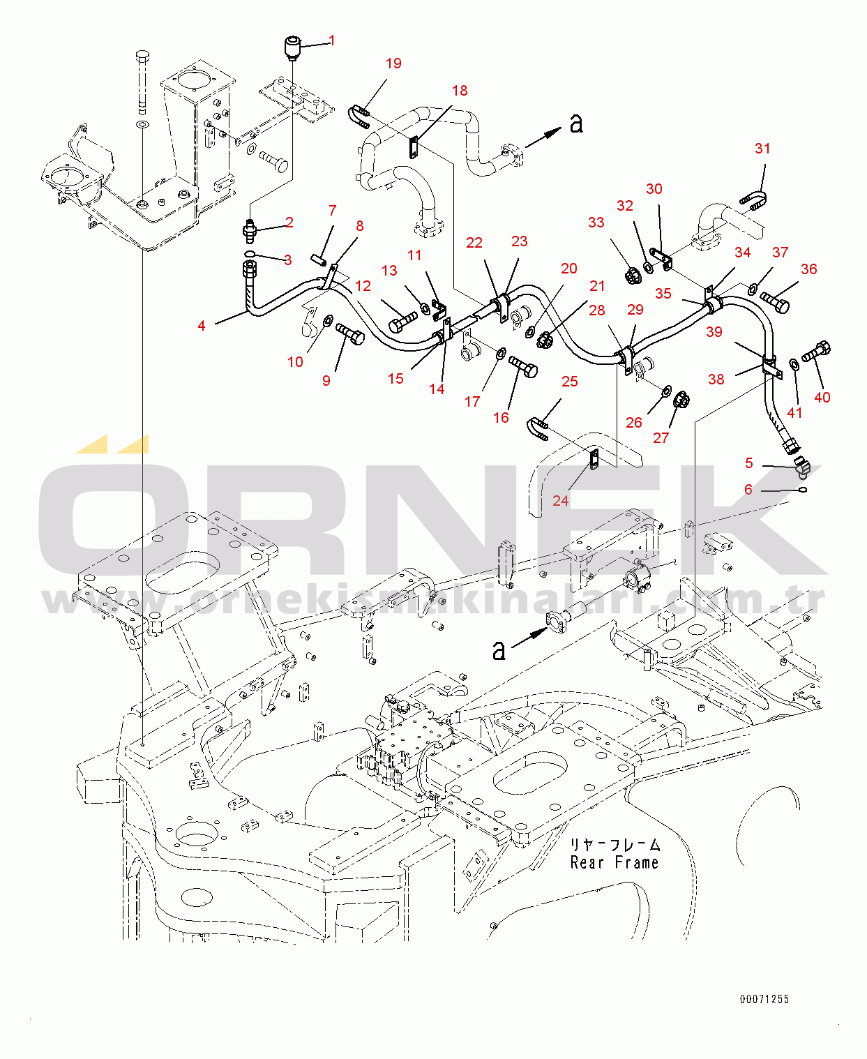 Komatsu WA900-3E0 S/N 60078-UP Centralized Breather, Rear Axle Piping (#60078-)