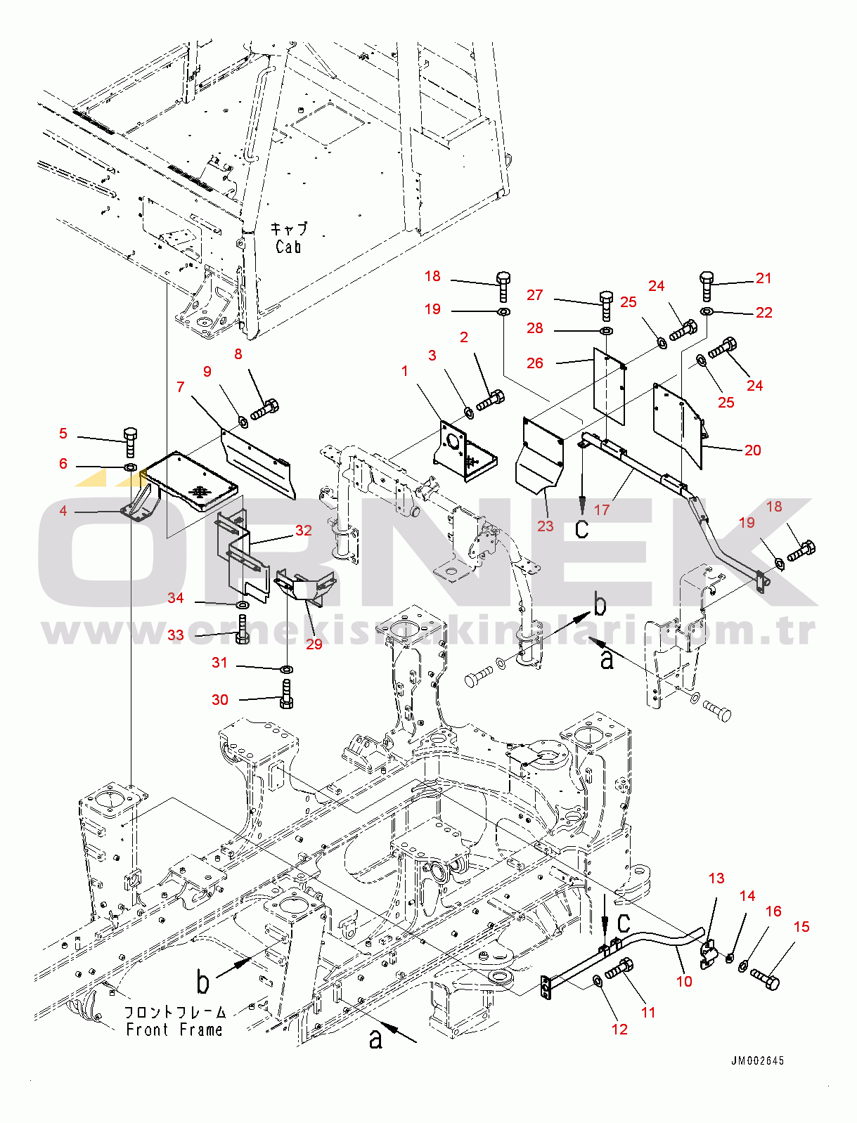 Komatsu HM350-2 S/N 2219-UP Mudguard, Fire Protection Cover (#2230-)