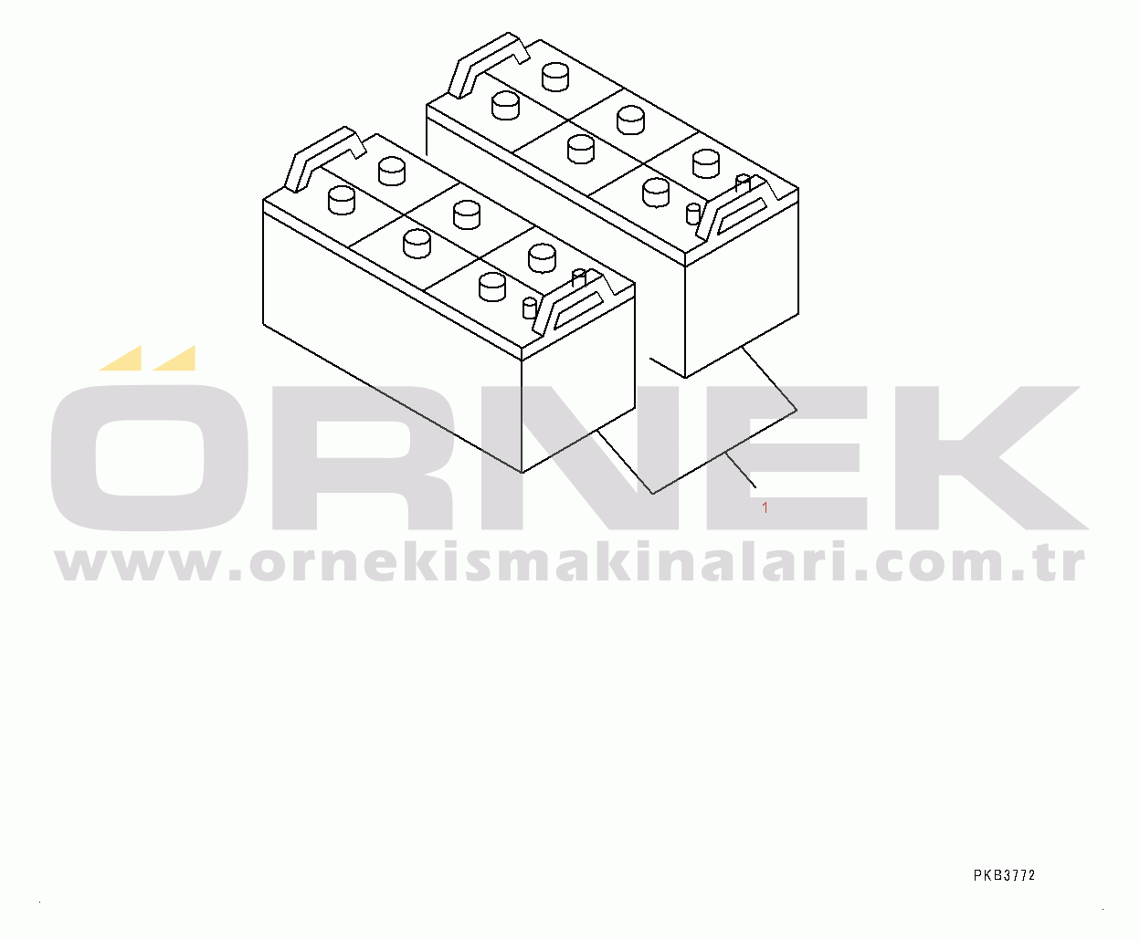 Komatsu D85PX-15R S/N 20003-UP Battery (#20003-)