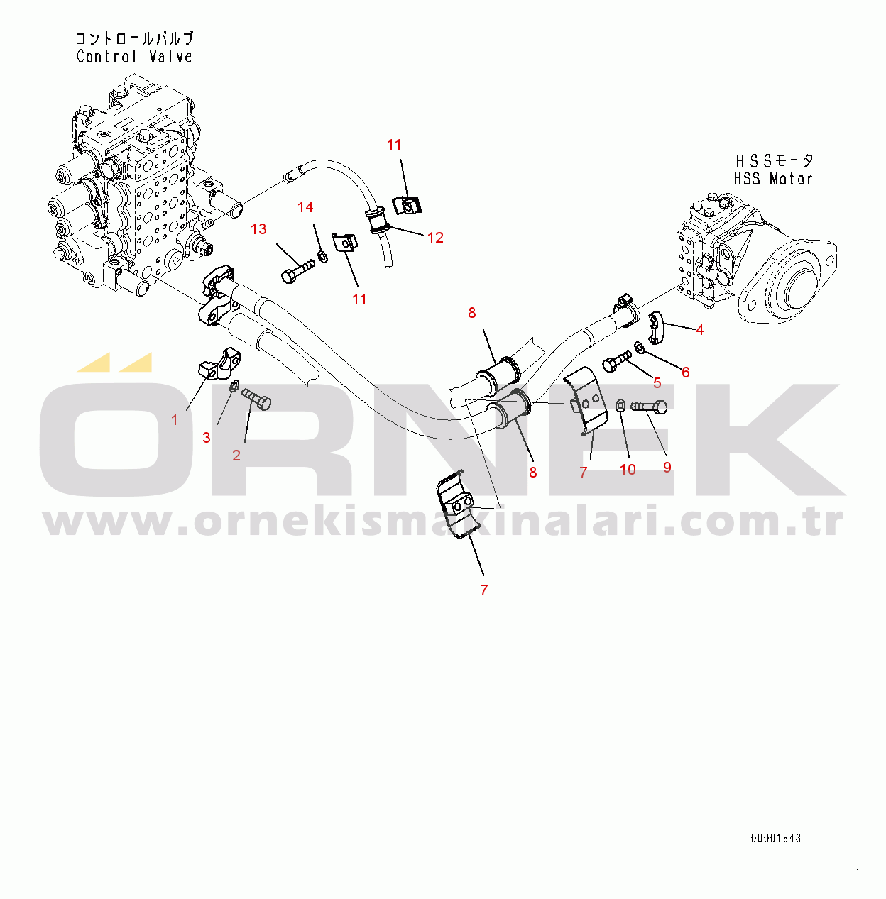 Komatsu D85PX-15R S/N 20003-UP Hydraulic Pump Piping (#20003-)