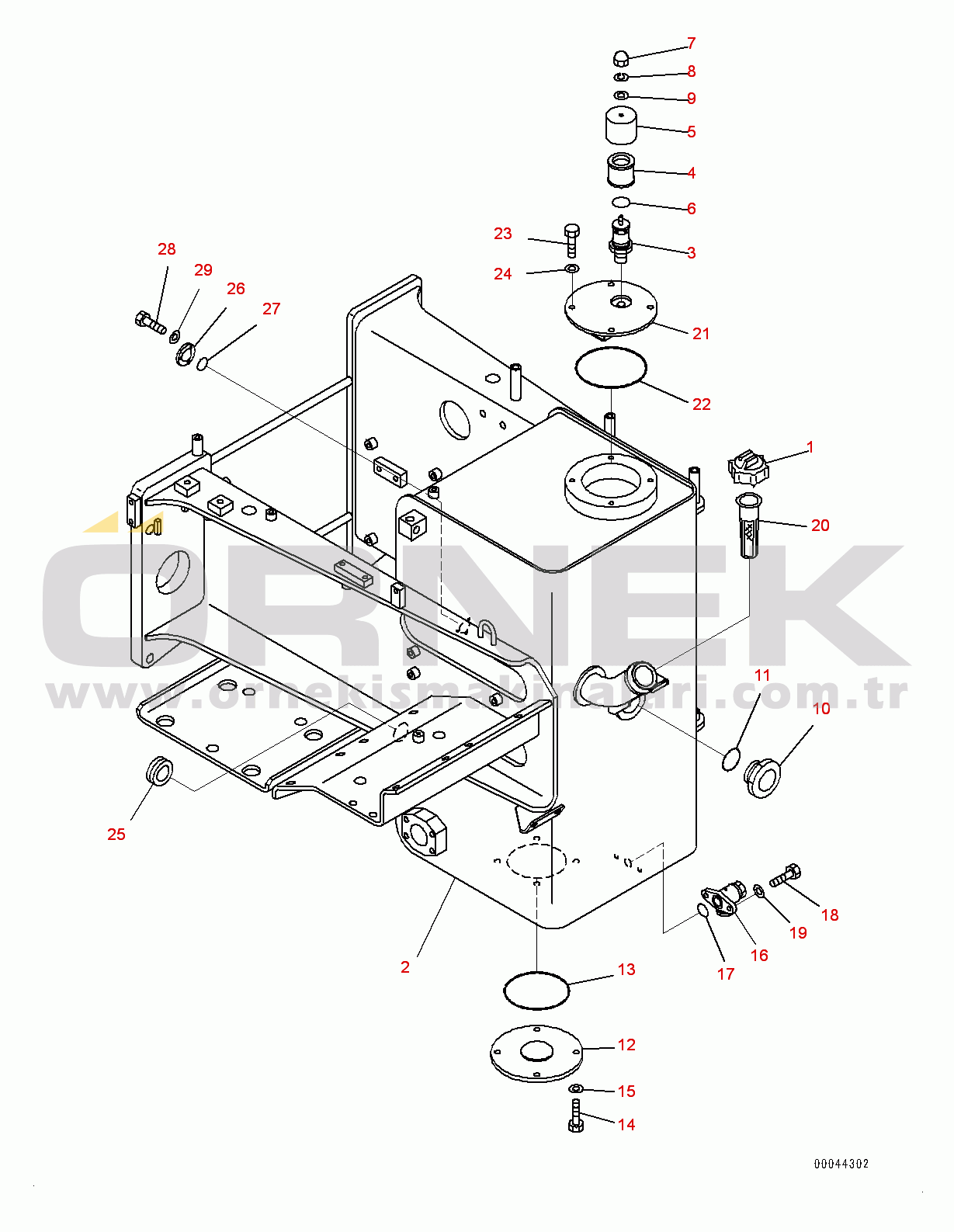 Komatsu HD465-7E0 S/N 10732-UP Hydraulic Tank, Tank (#10732-)