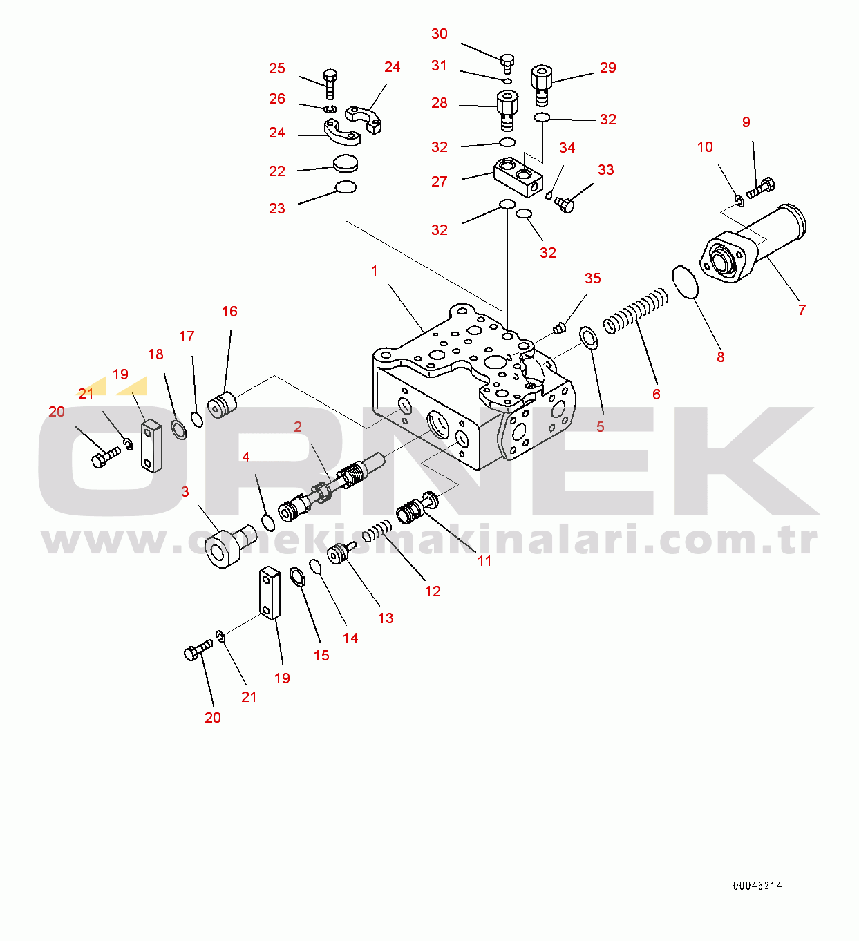 Komatsu HD465-7E0 S/N 10732-UP Hydraulic Tank, Demand Valve (1/2) (#10732-)